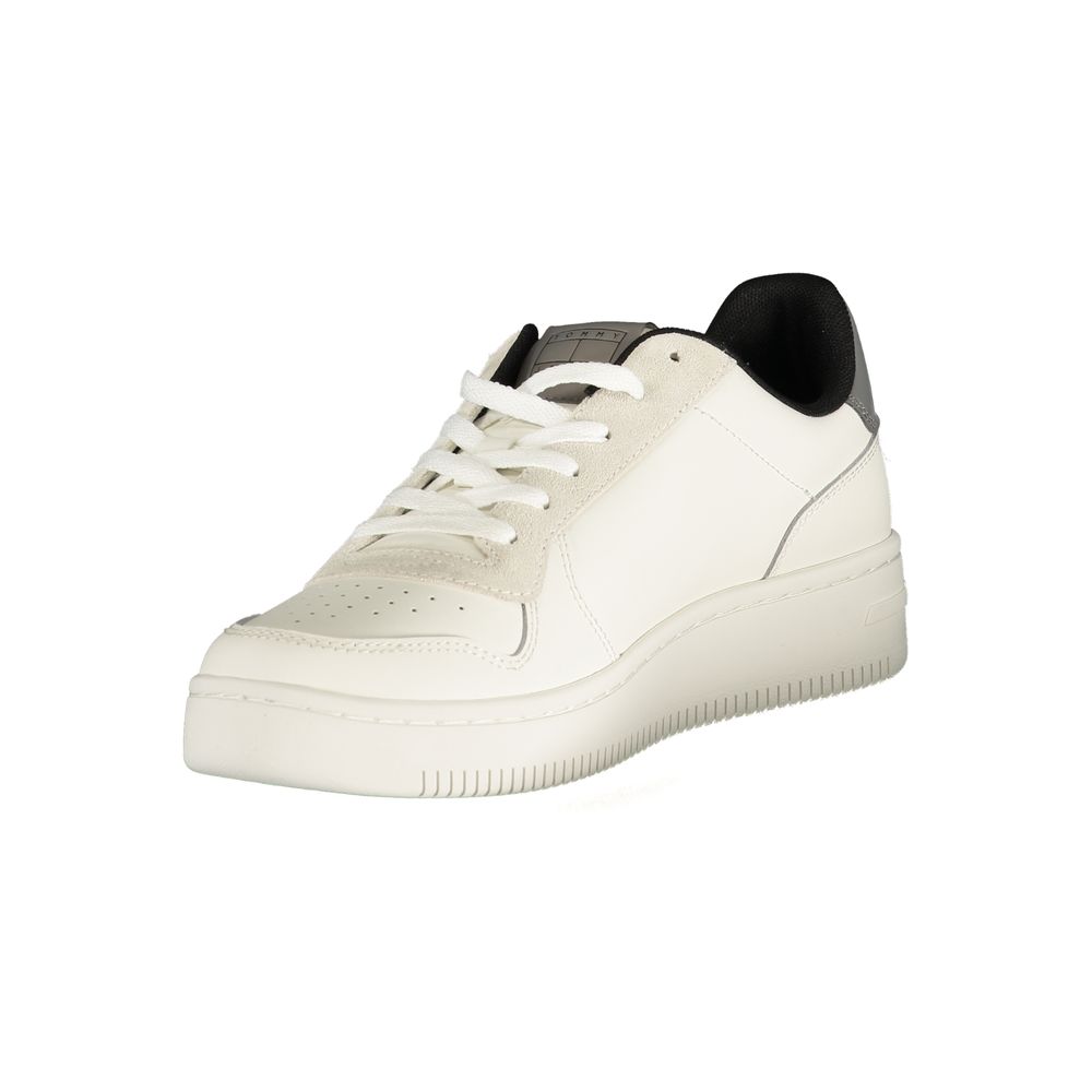 Tommy Hilfiger White Polyurethane Men Sneaker