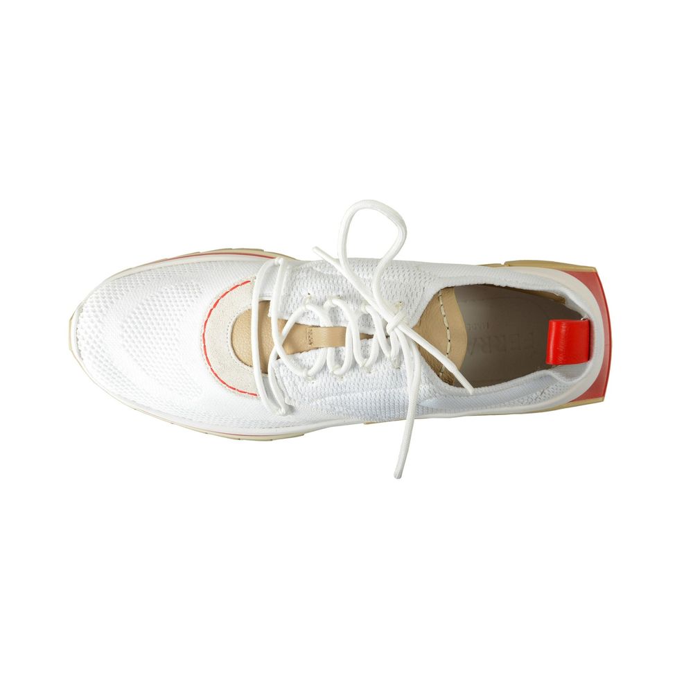 Salvatore Ferragamo White Fabric Athletic Sneakers