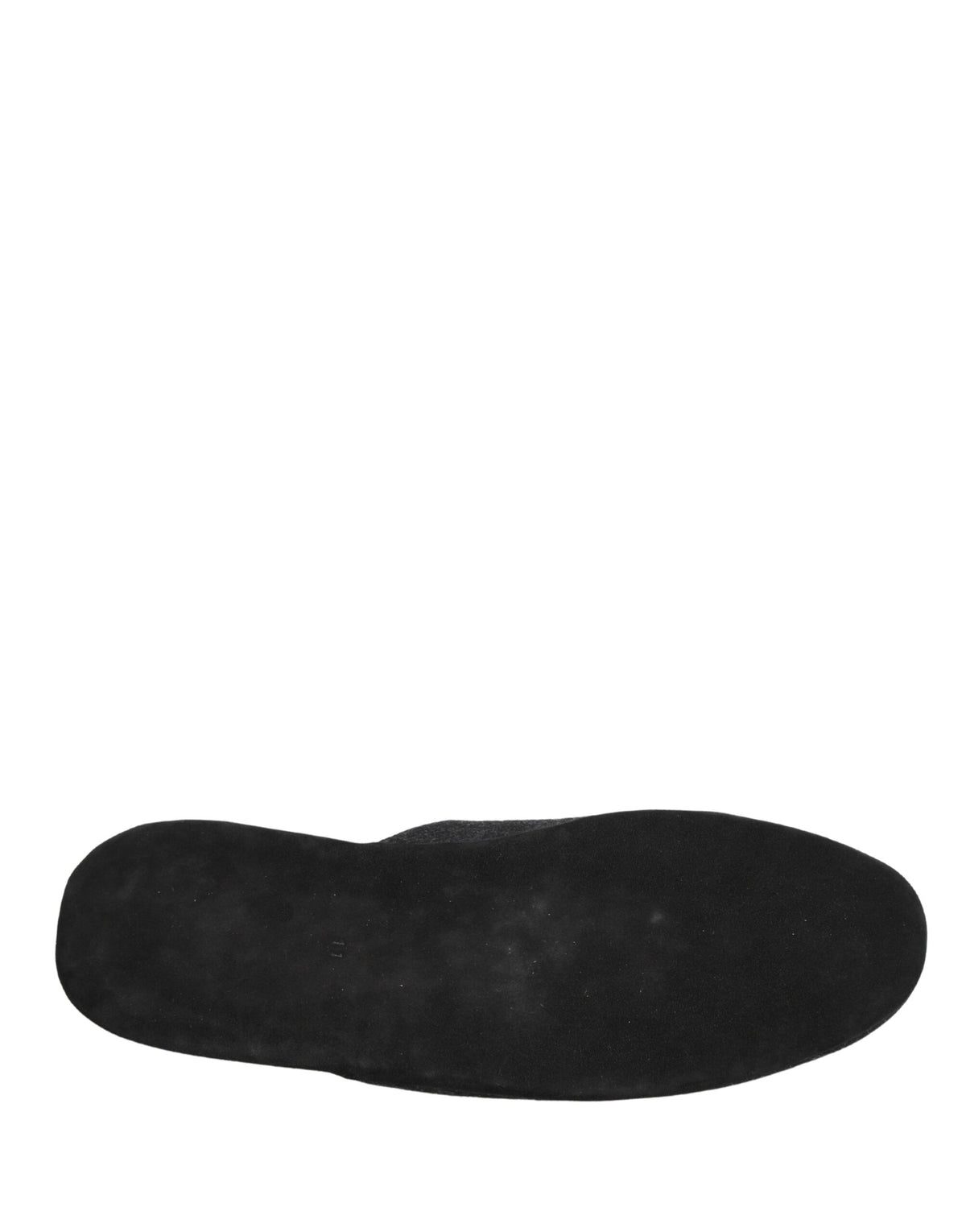 Dolce & Gabbana Anthracite Wool Cashmere Quilted Slippers Shoes