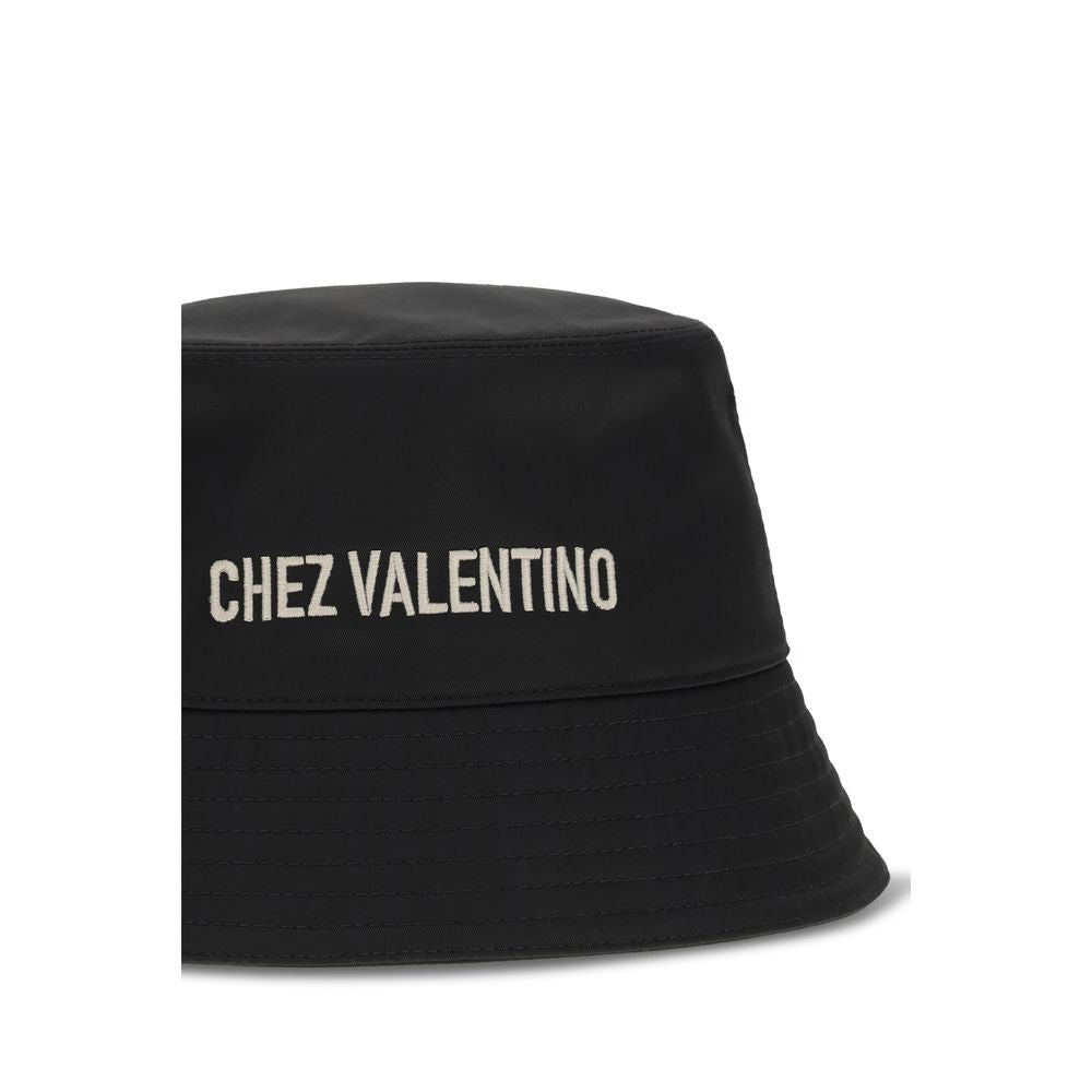 Valentino Garavani Zwart Katoenen Bucket Hat