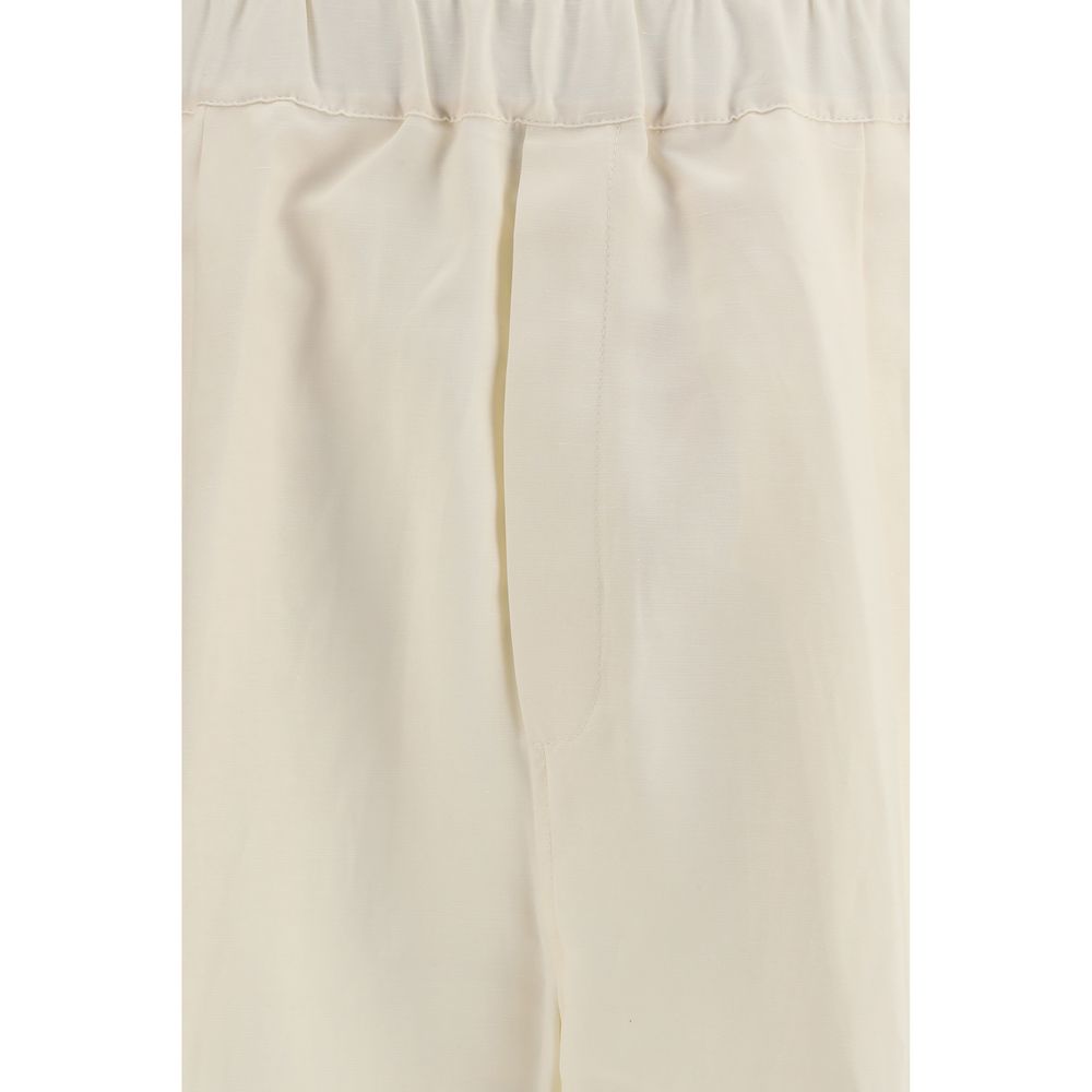 Laneus Pantaloni Casual in Viscosa Beige