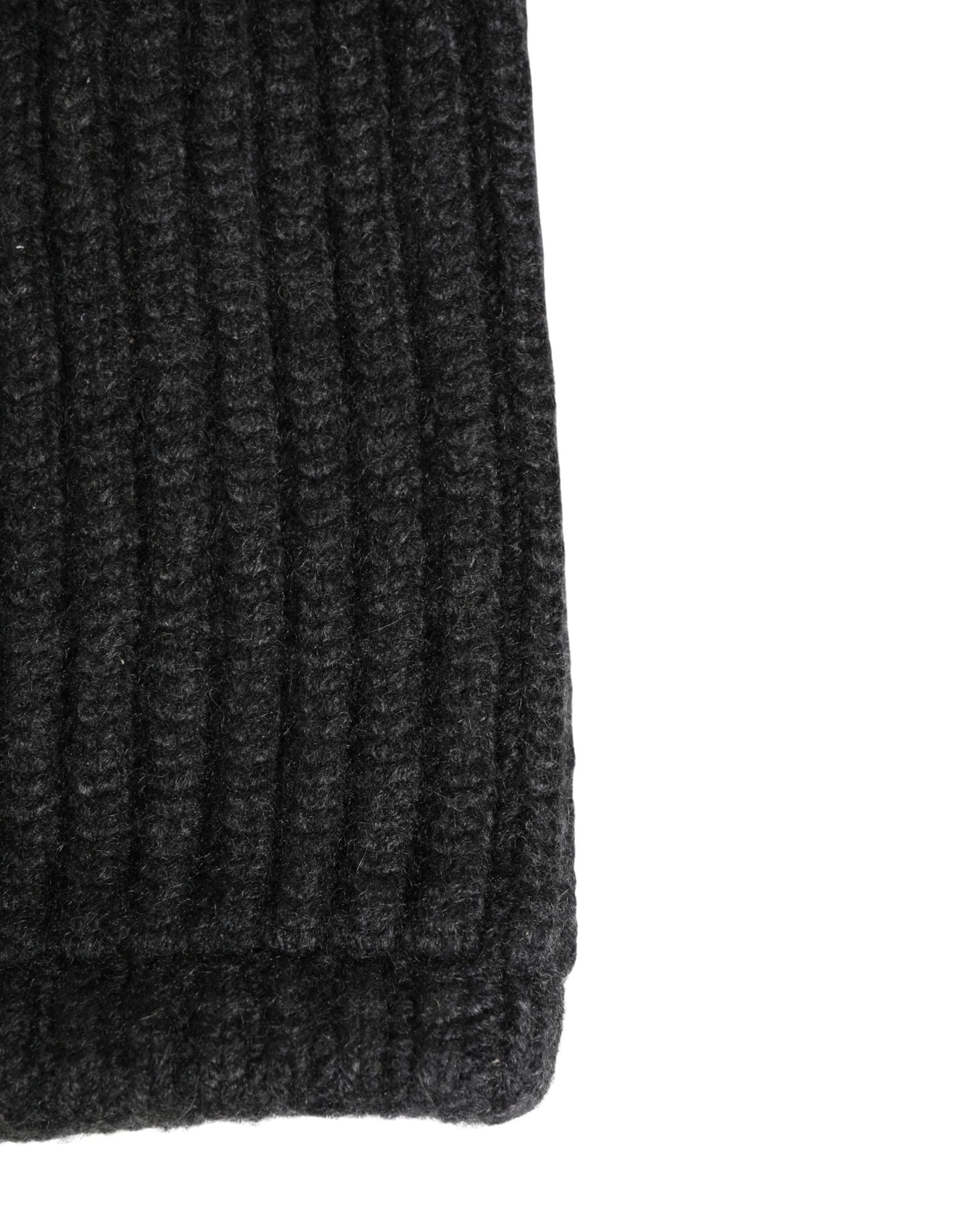 Dolce & Gabbana Schwarz Kaschmir Gestrickter Herren Winter-Nackenwärmer Hut