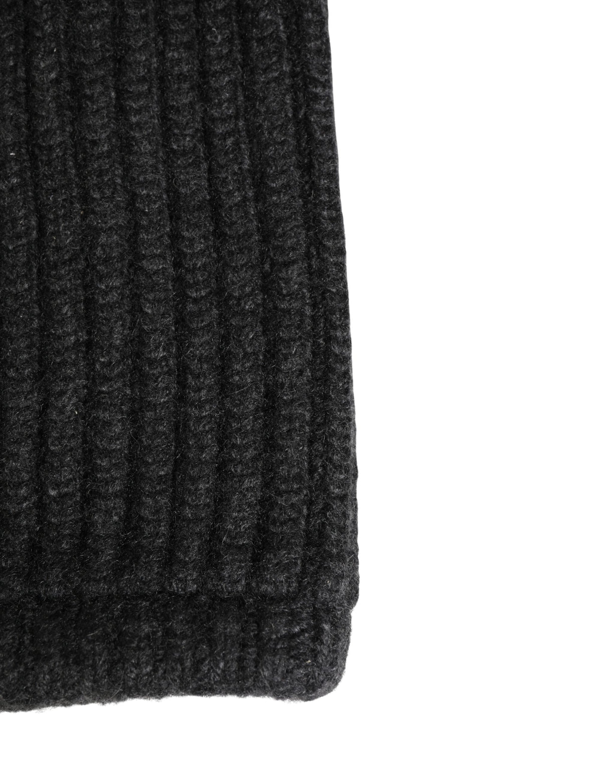 Dolce & Gabbana Black Cashmere Knitted Men Winter Neck Warmer Hat