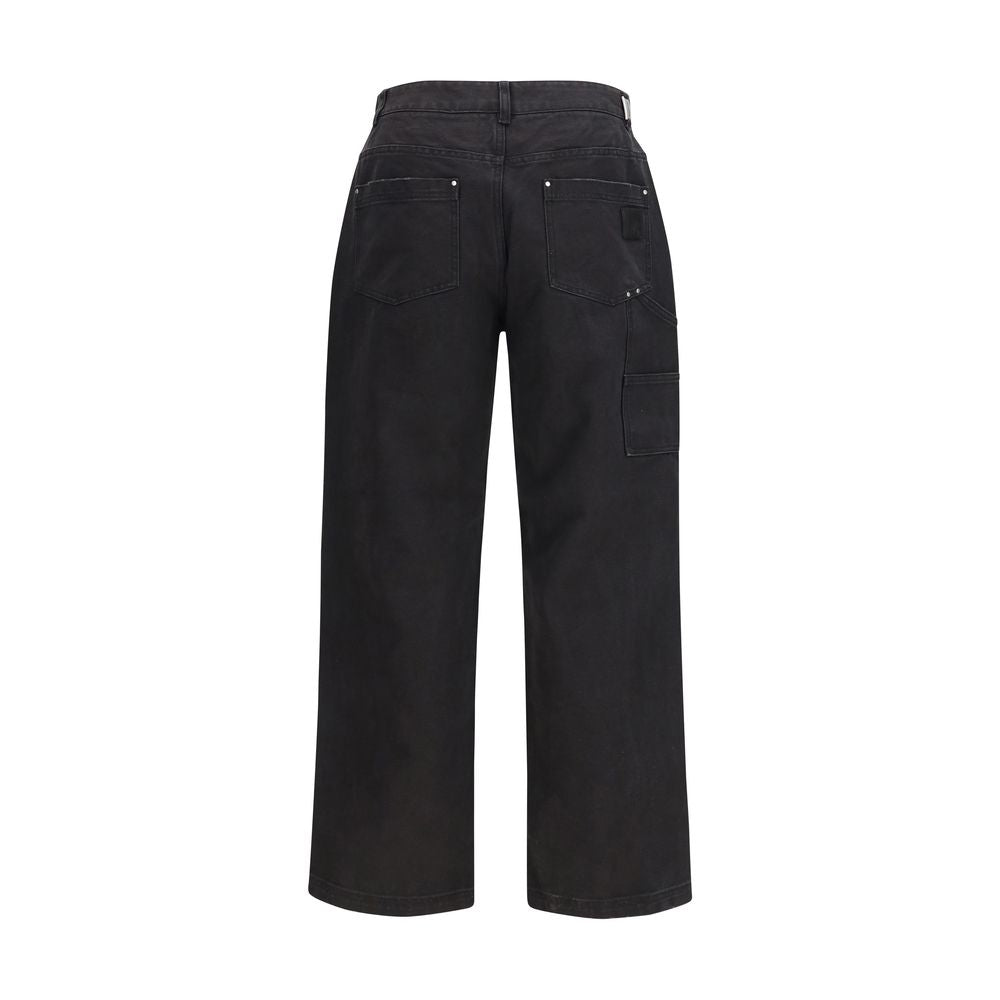 Represent Black Cotton Casual Pants