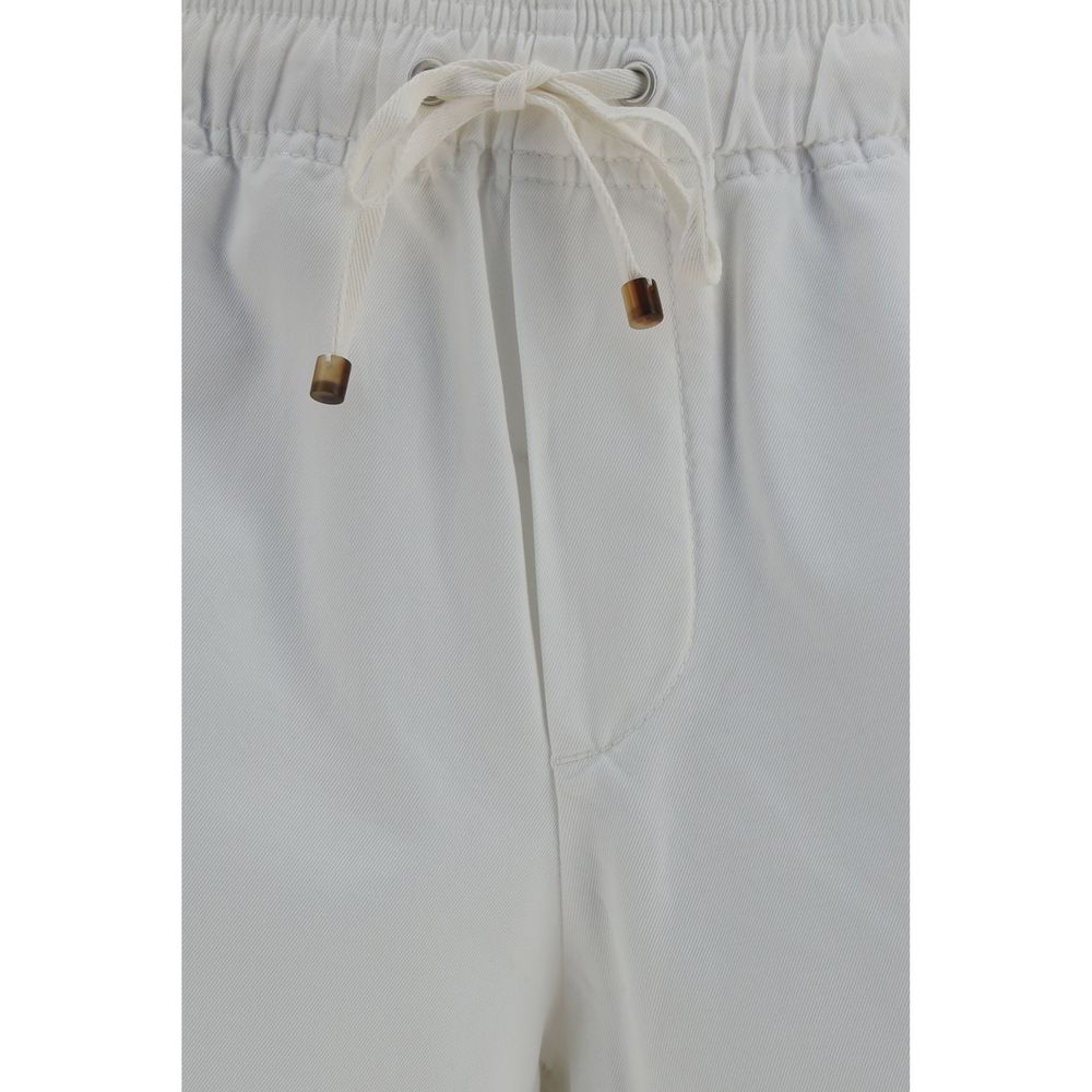 Brunello Cucinelli White Cotton Bermuda Shorts