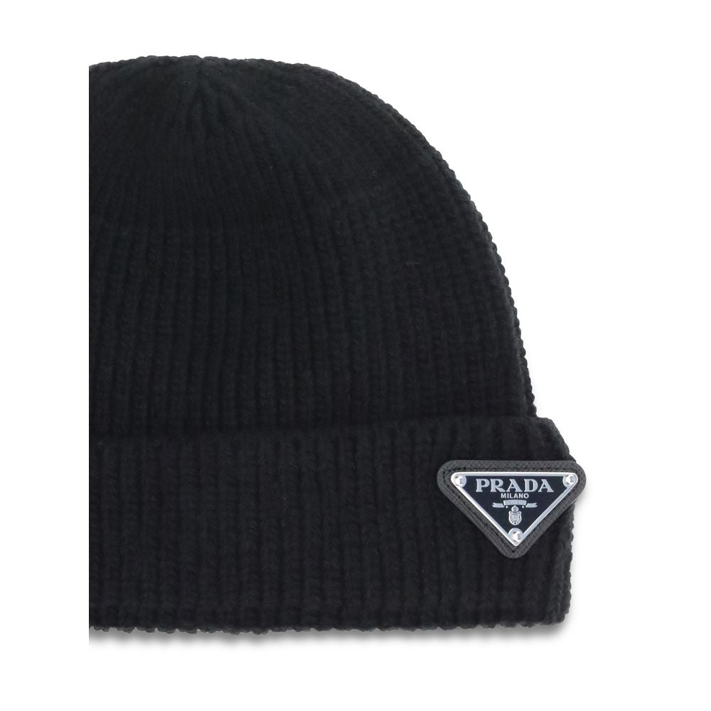 Prada Zwart Wol Oves Aries Beanie