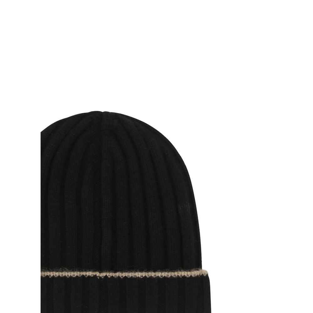Brunello Cucinelli Black Cashmere Beanie