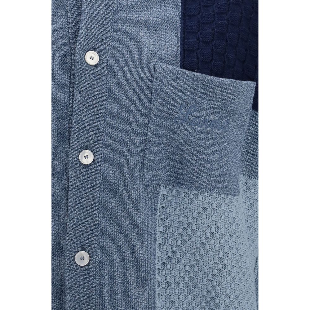 Laneus Blue Cotton Cardigan