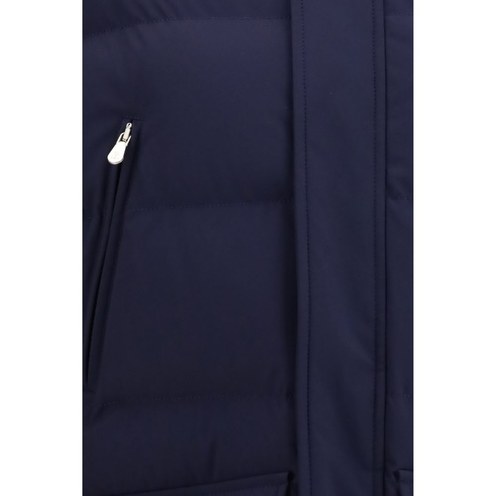 Brunello Cucinelli Blue Goose Down Shell Jacket