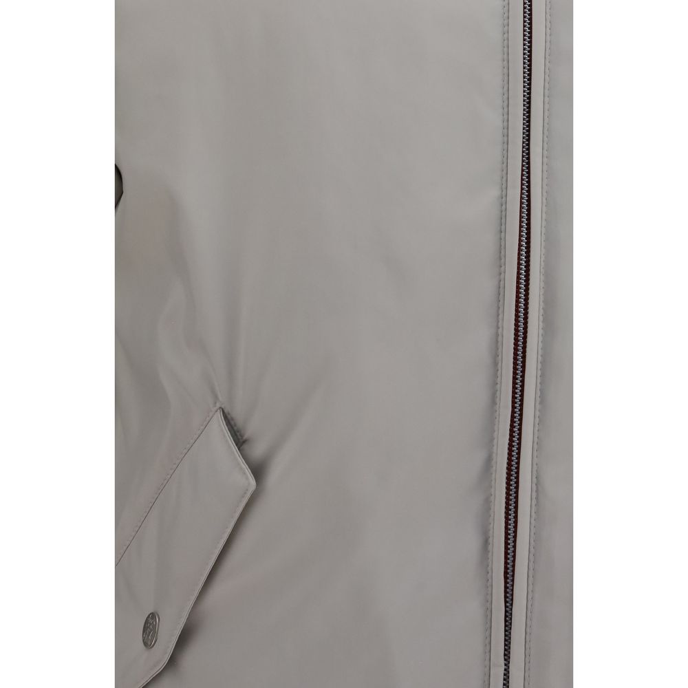Brunello Cucinelli Gray Polyester Shell Jacket