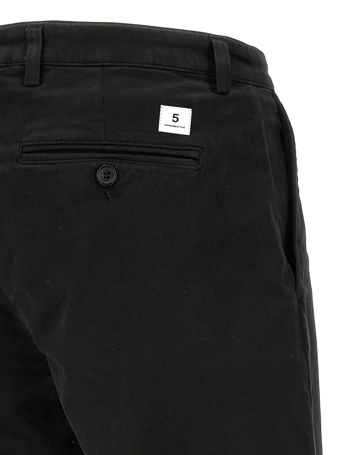 Department 5 Black Cotton Casual Pants