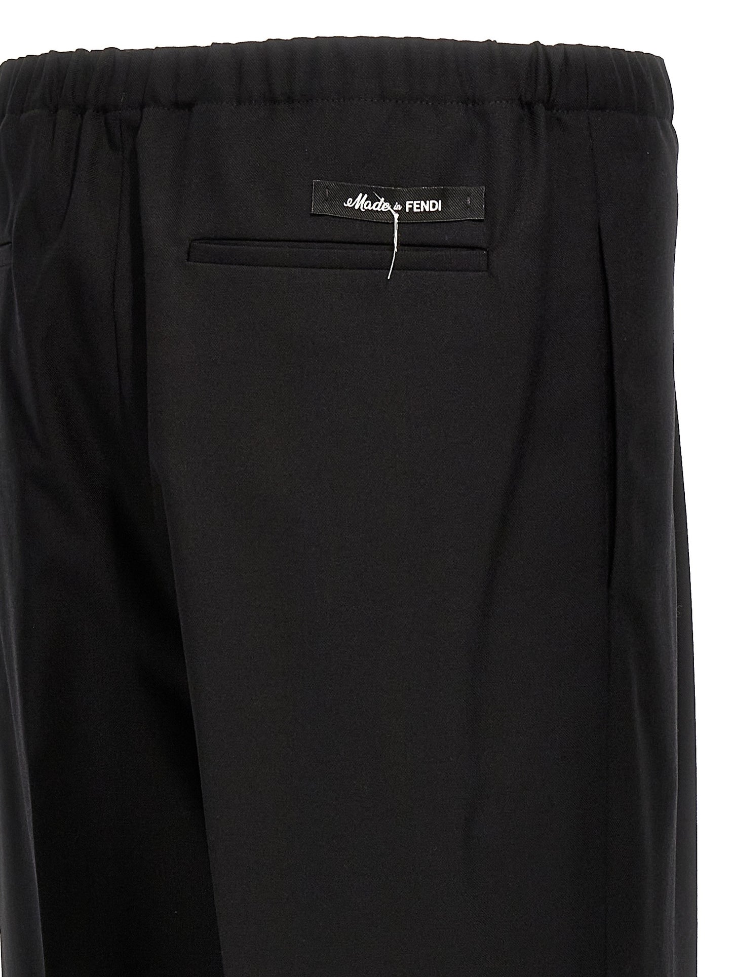Fendi Black Virgin Wool Dress Pants
