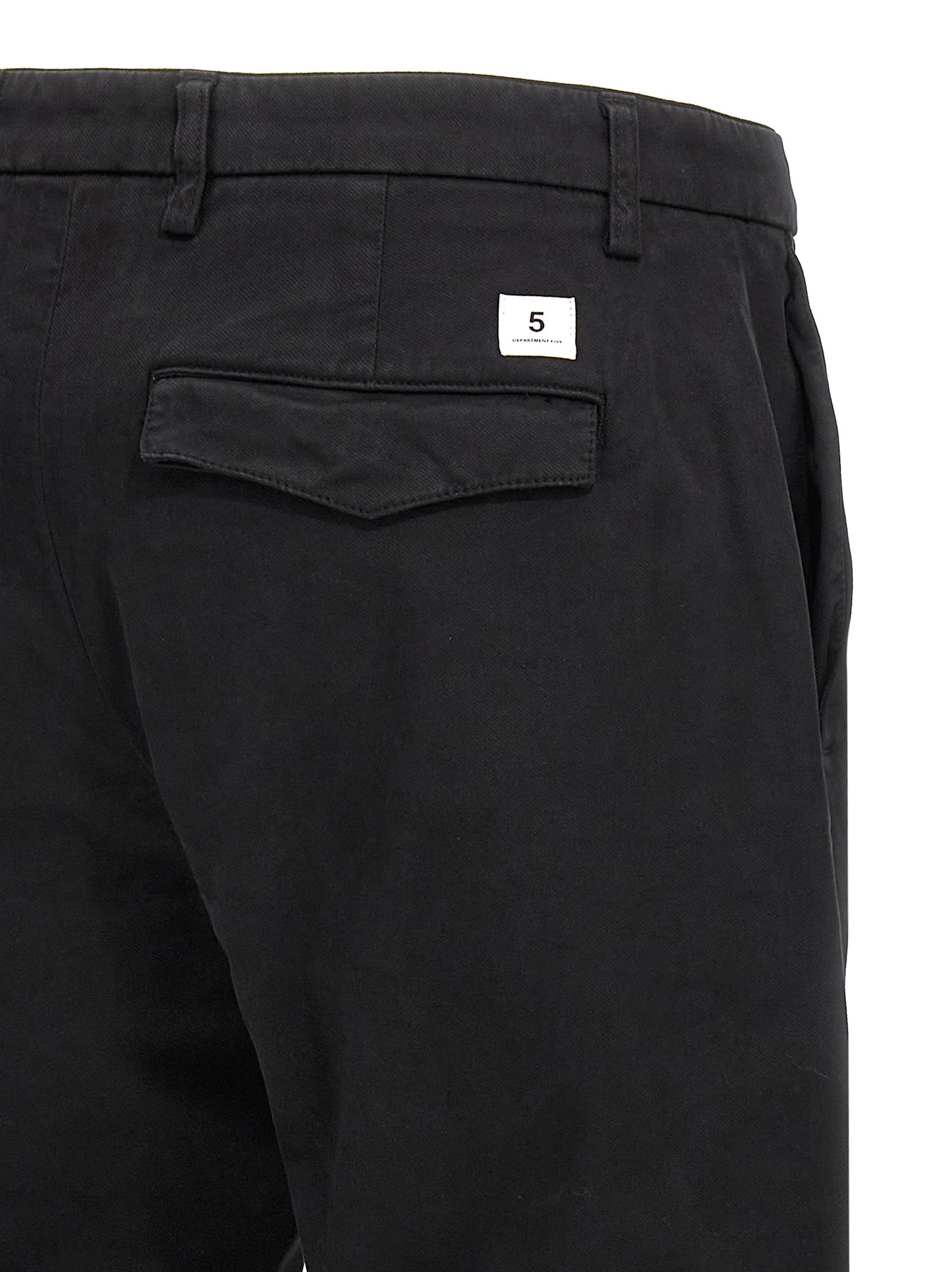 Department 5 Black Cotton Casual Pants