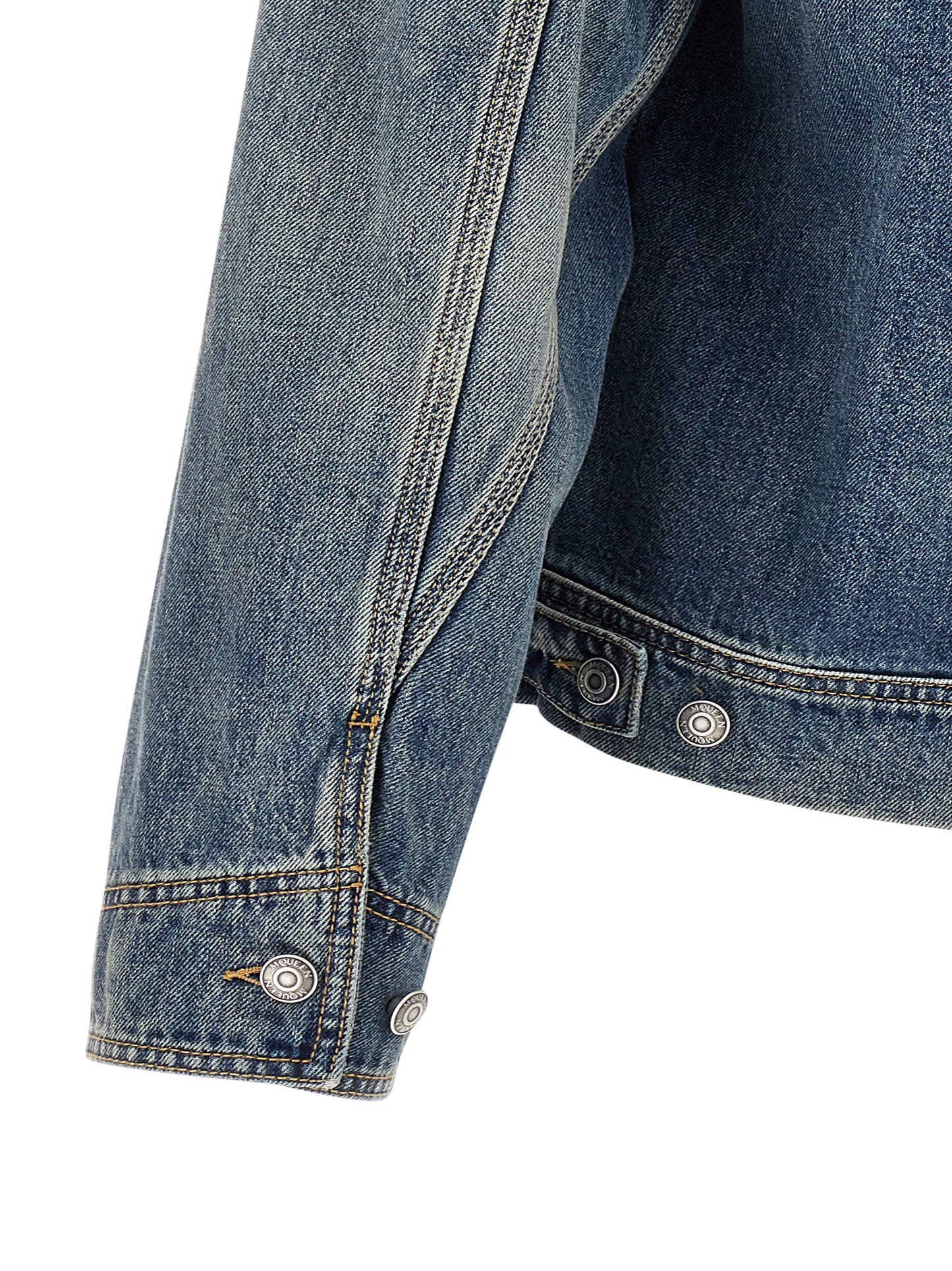 Alexander McQueen Blue Cotton Denim Jacket