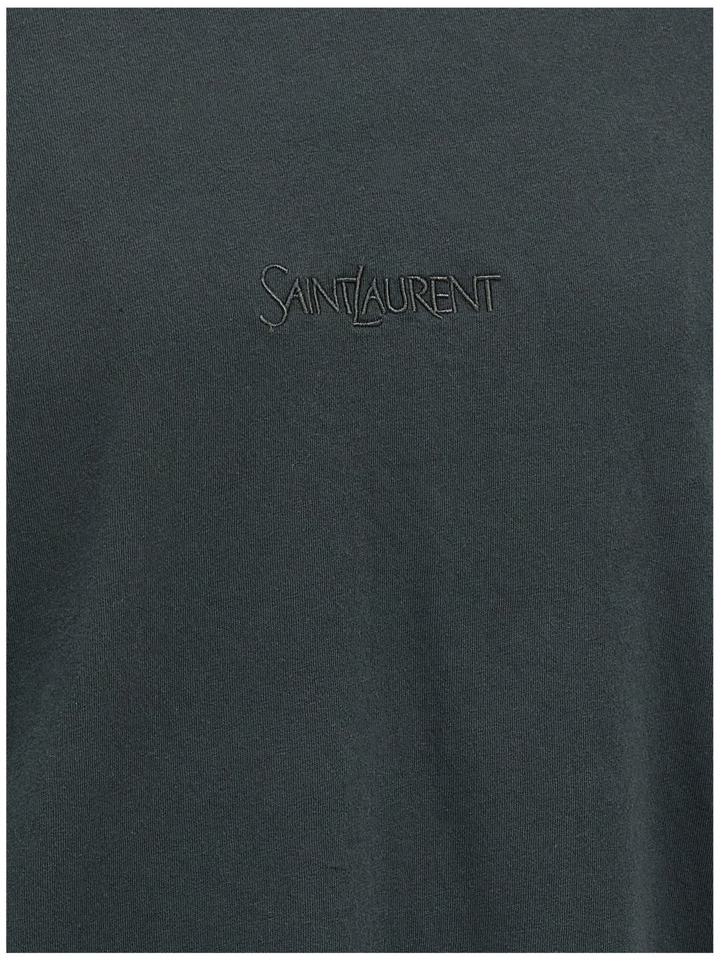 Saint Laurent Black Cotton T-Shirt