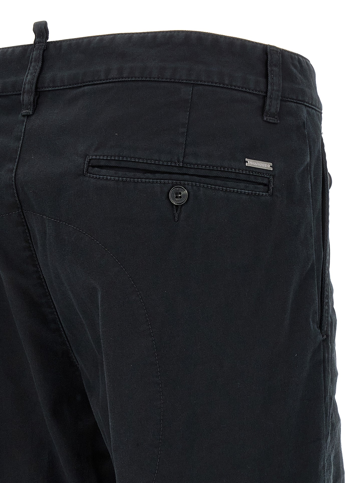 Dsquared² Black Cotton Chino Pants