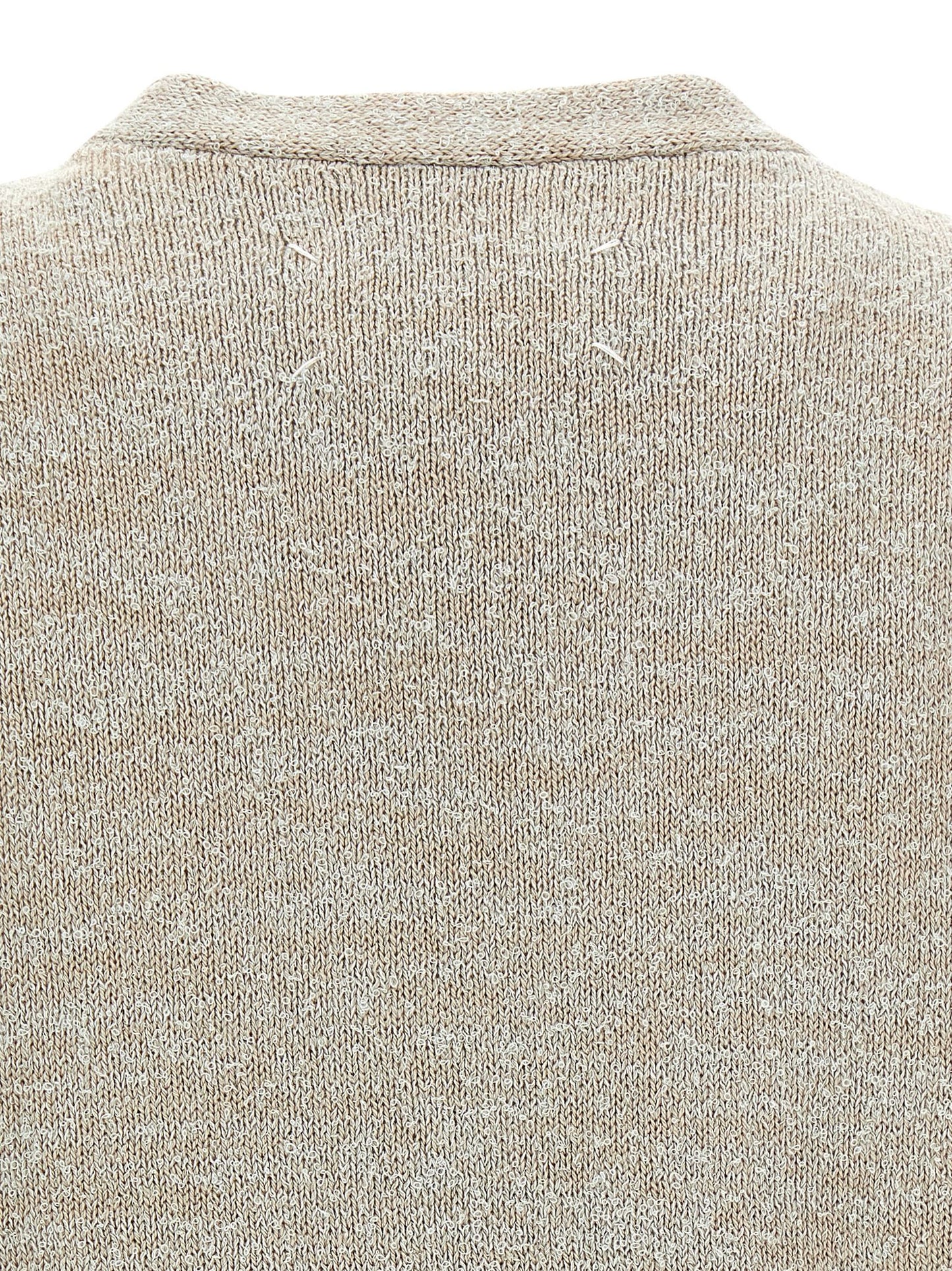 Maison Margiela Beige Cotton Sleeveles Sweater