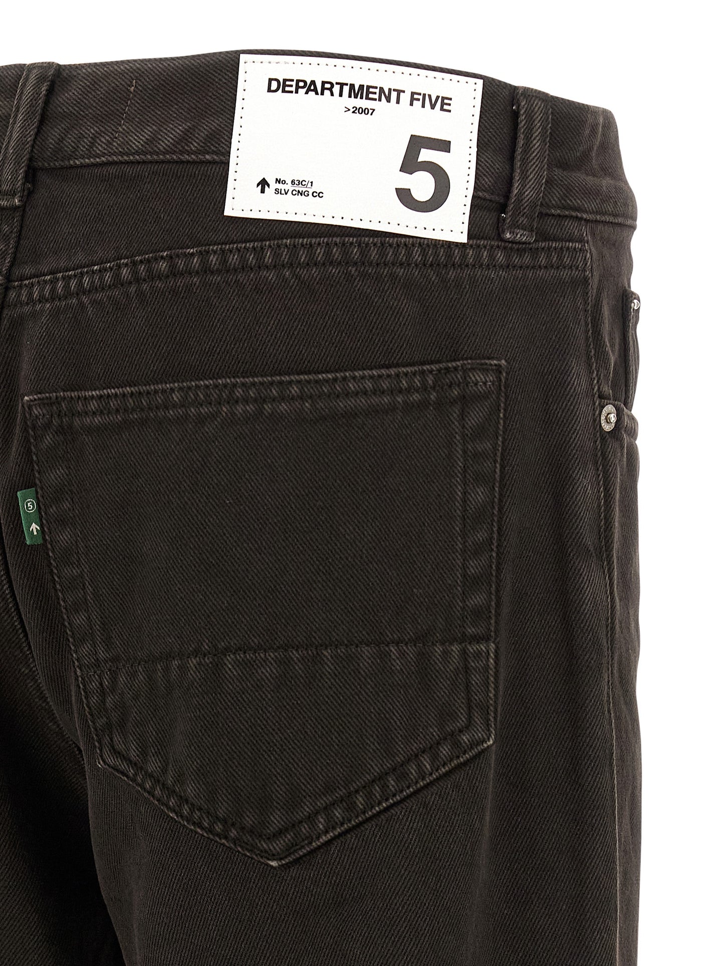 Department 5 Black Cotton Tapered Jeans
