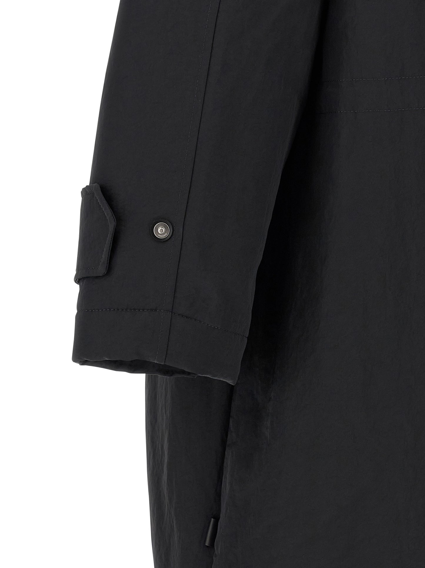 Ami Paris Gray Polyamide Parka