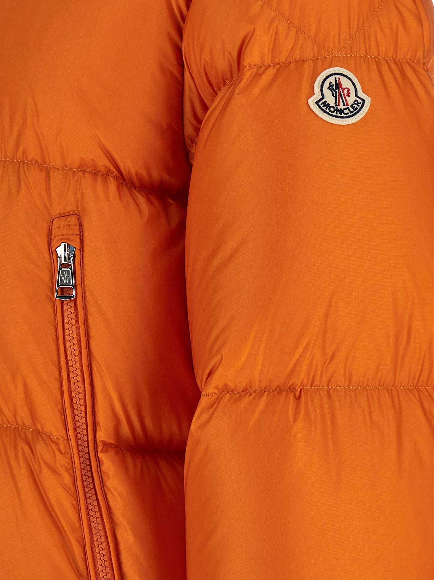 Moncler Orange Polyamide Full-Length Jacket
