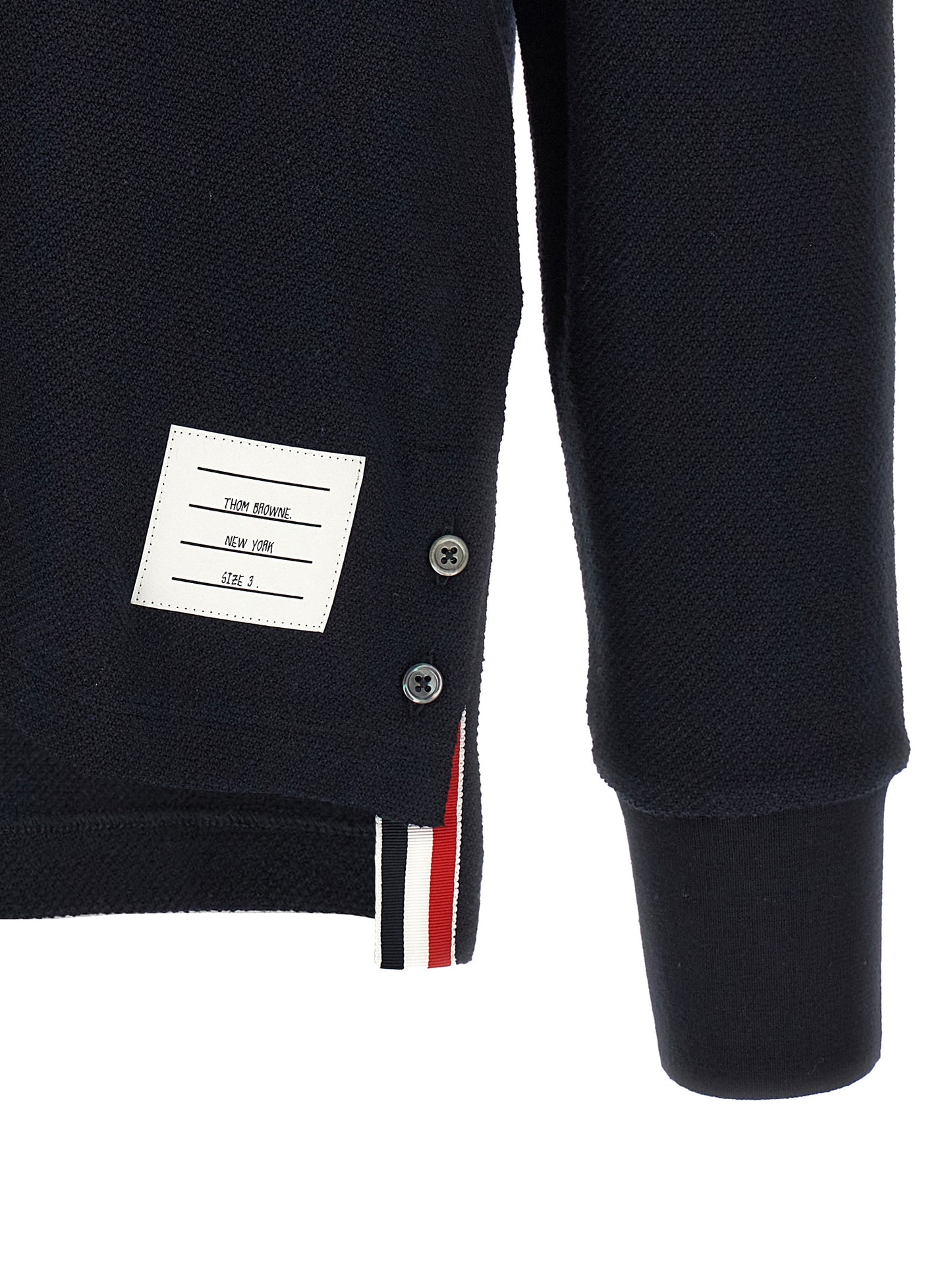Thom Browne Blue Cotton Polo Shirt
