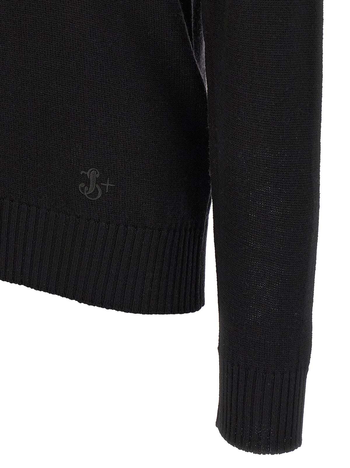 Jil Sander Black Virgin Wool Cardigan