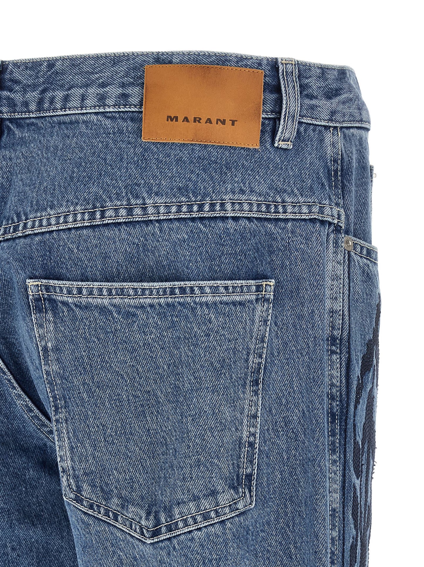 MARANT Blue Cotton Straight-Leg Jeans