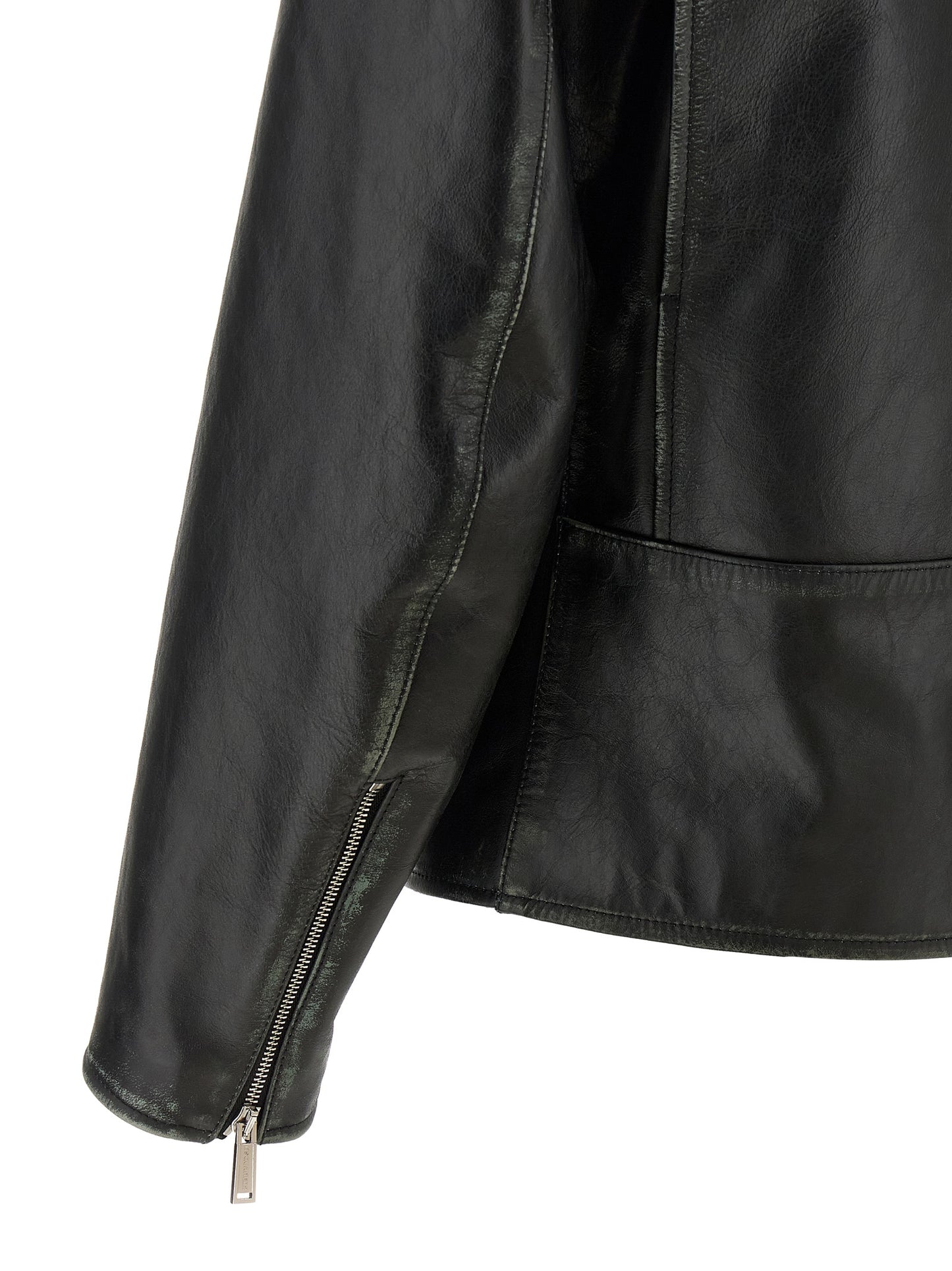 Dsquared² Black Leather Leather Jacket