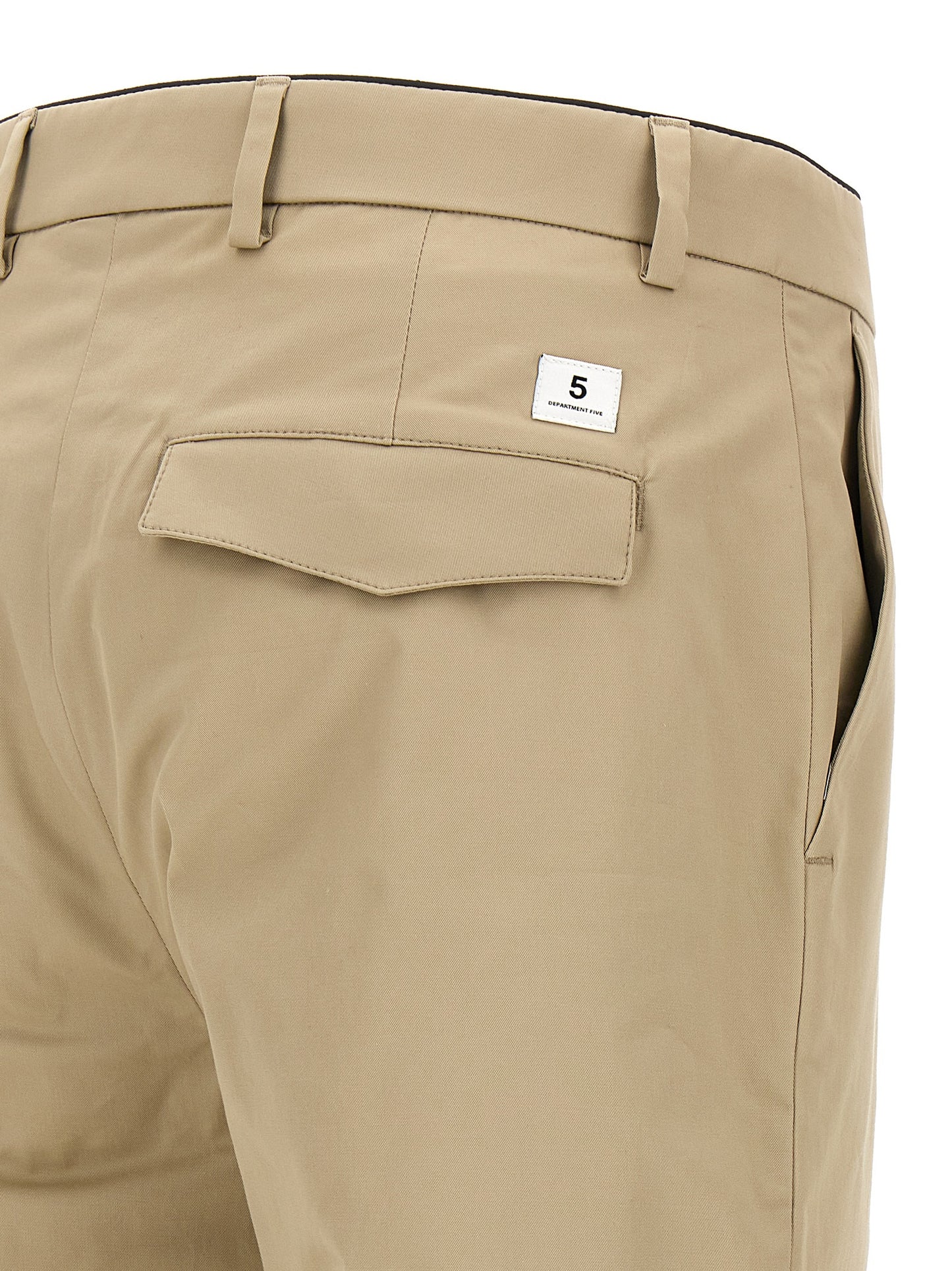 Department 5 Beige Cotton Cropped Pants
