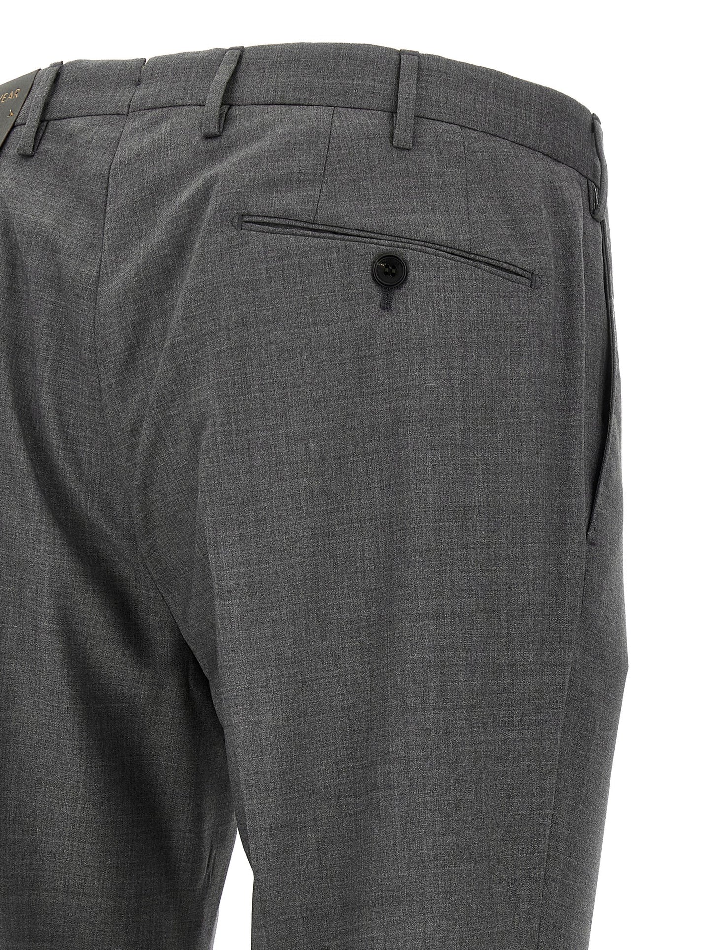 Pantaloni Eleganti in Lana Vergine Grigio Scuro Incotex