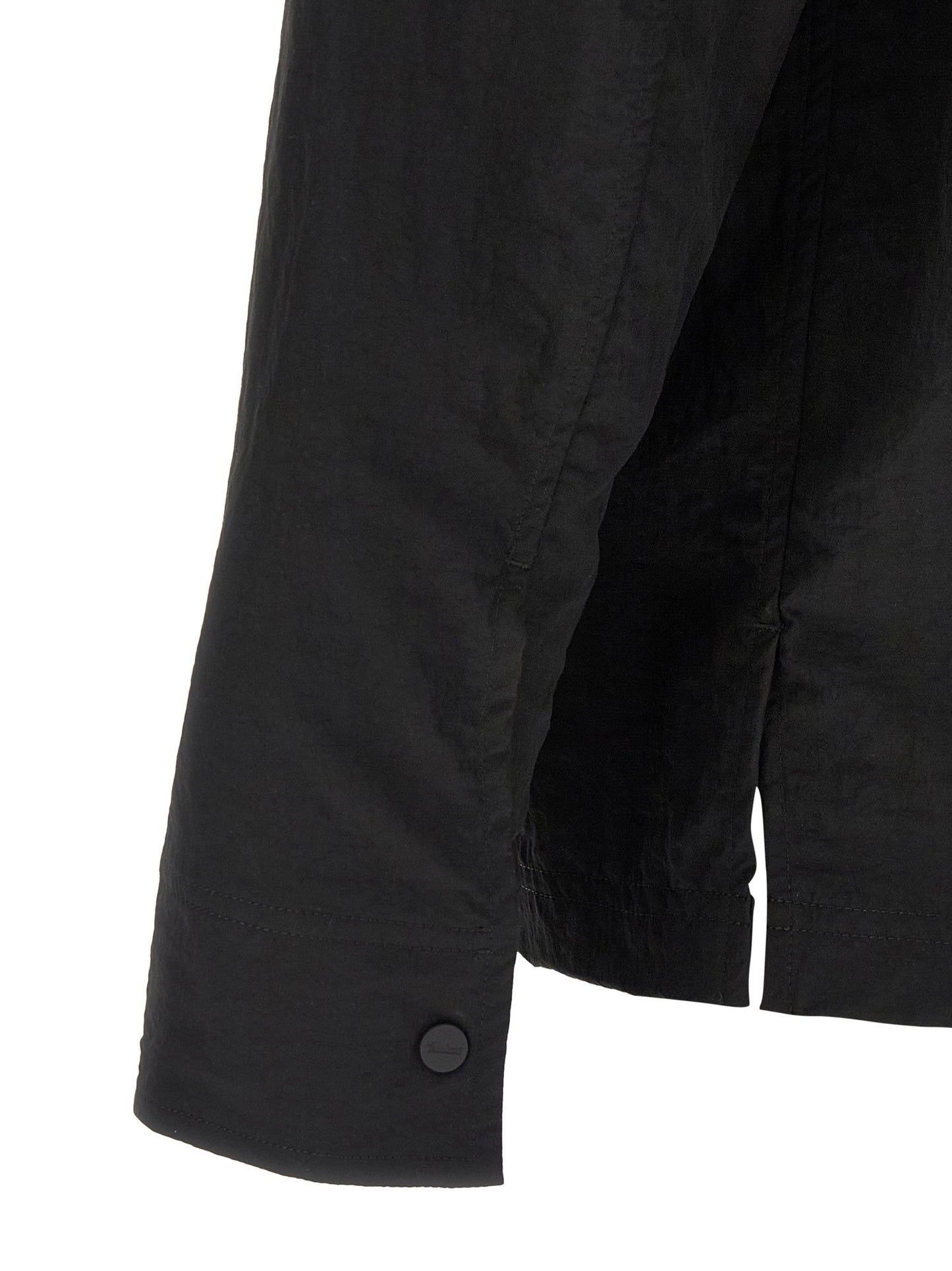 LAMINAR Black Polyamide Full-Length Jacket