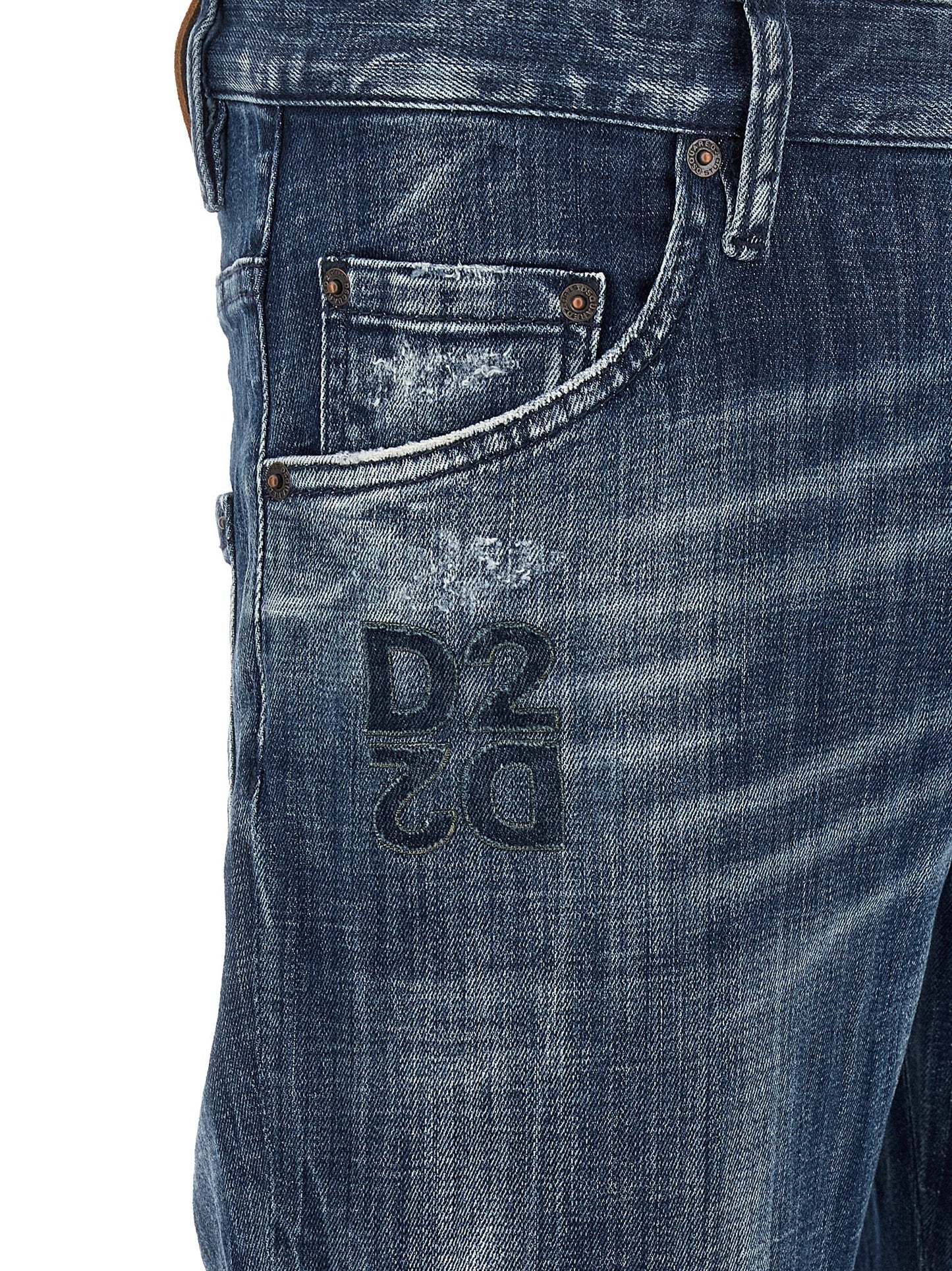 Dsquared² Blue Cotton Relaxed Fit Jeans
