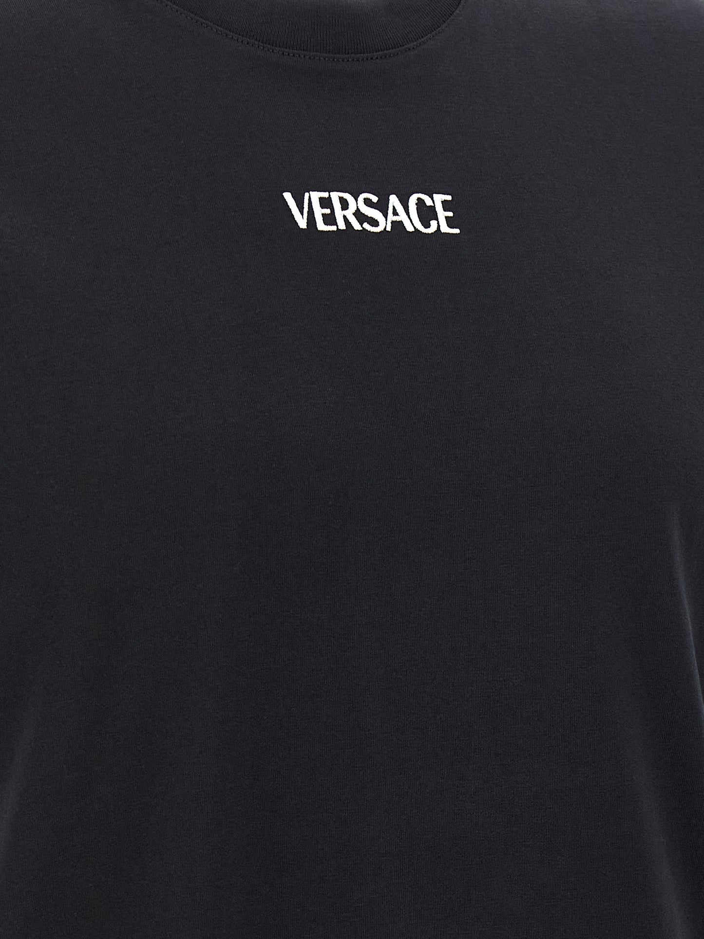 Versace T-Shirt Nero in Cotone