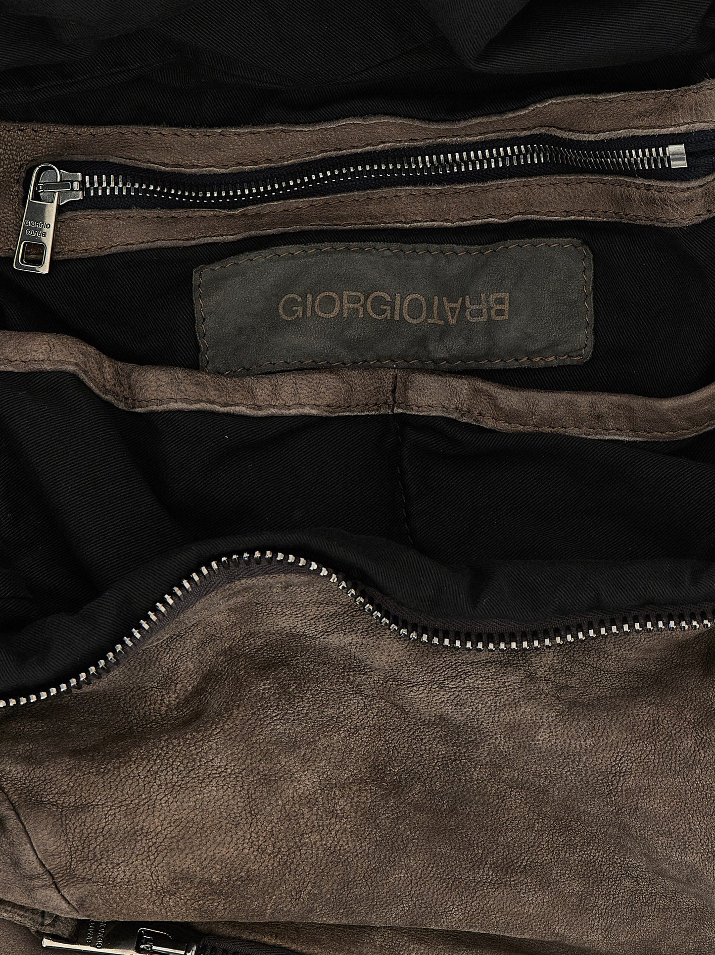 GIORGIO BRATO Brown Lamb Leather Backpack