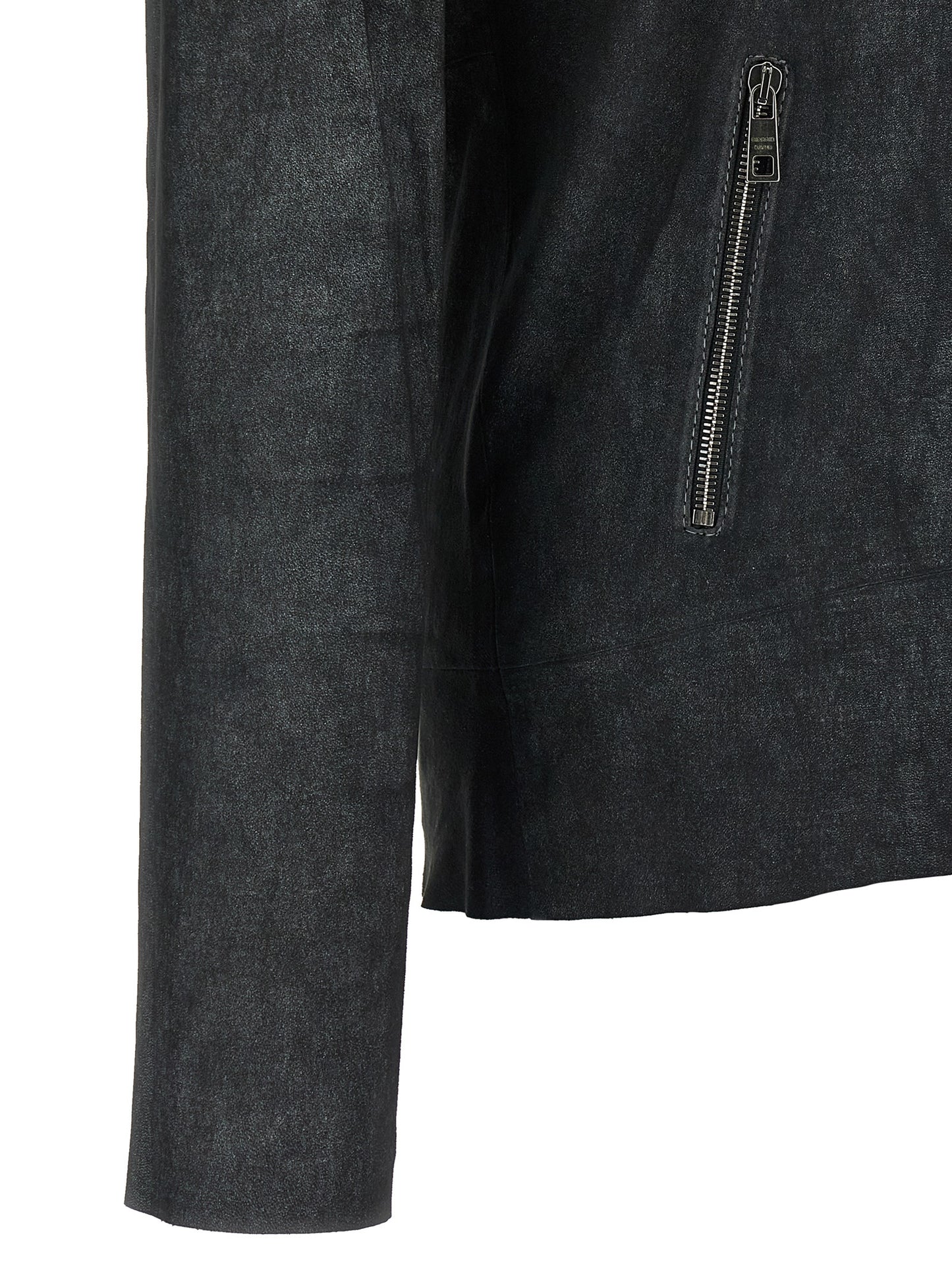 GIORGIO BRATO Black Lamb Leather Leather Jacket