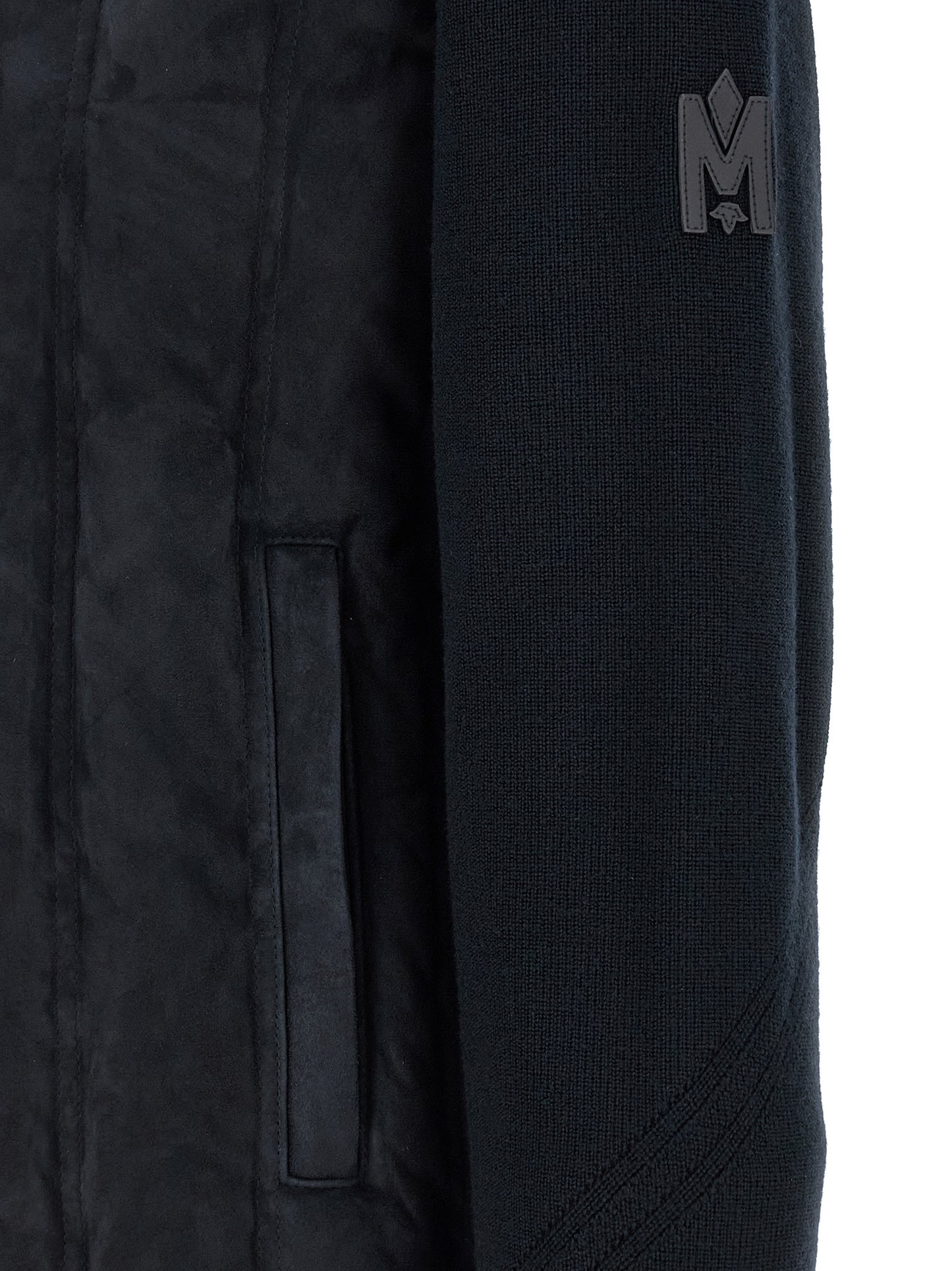 Mackage Giacca in Virgin Wool Blu a Lunghezza Intera