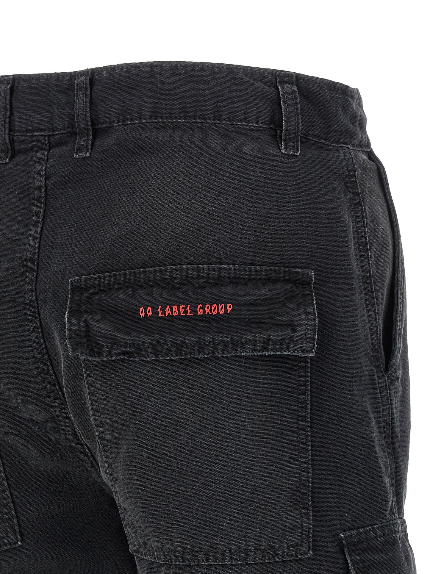 44 Label Group Zwarte Katoenen Bermuda Shorts