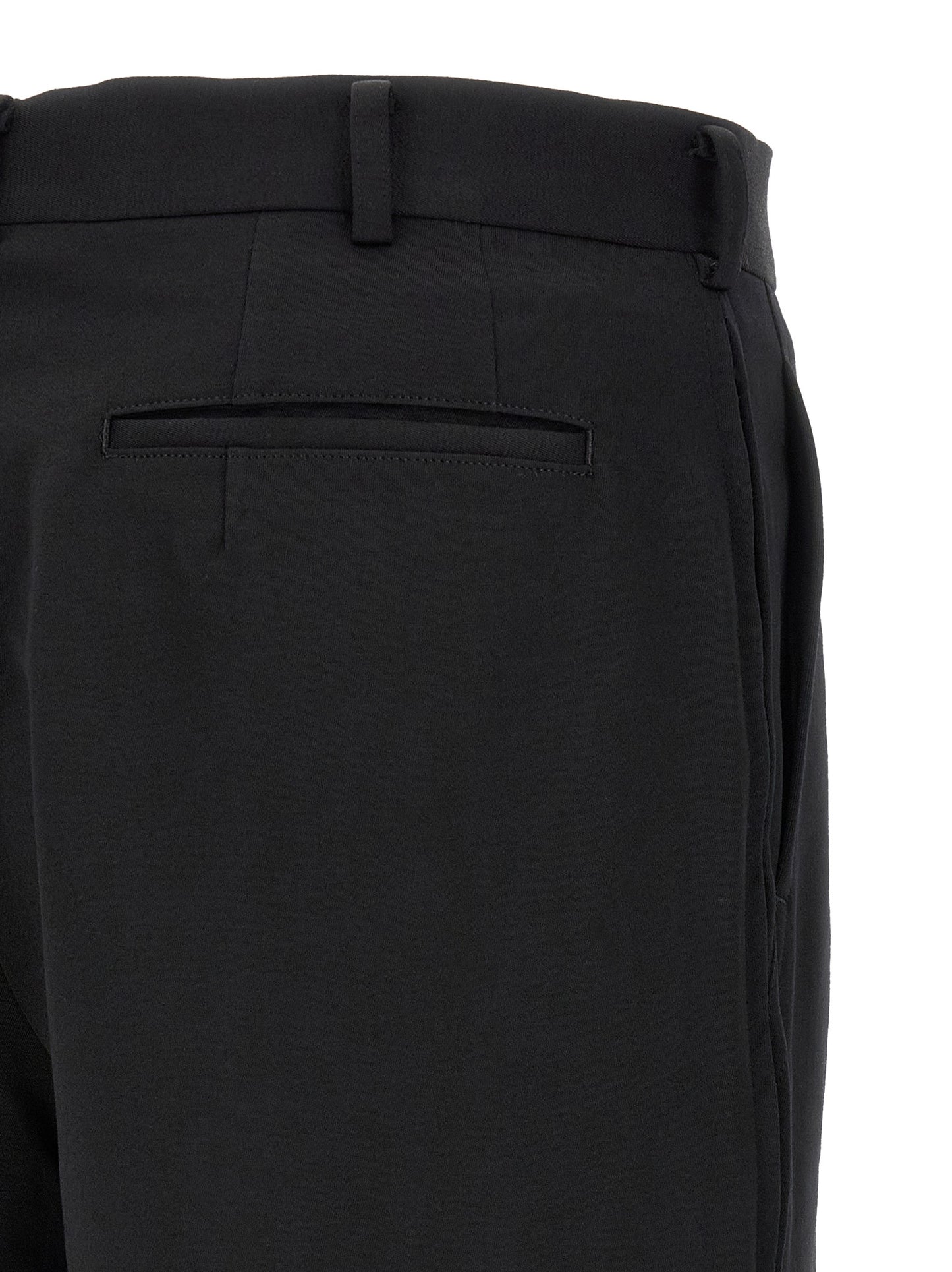 Comme Des Garçons Black Wool Bermuda Shorts
