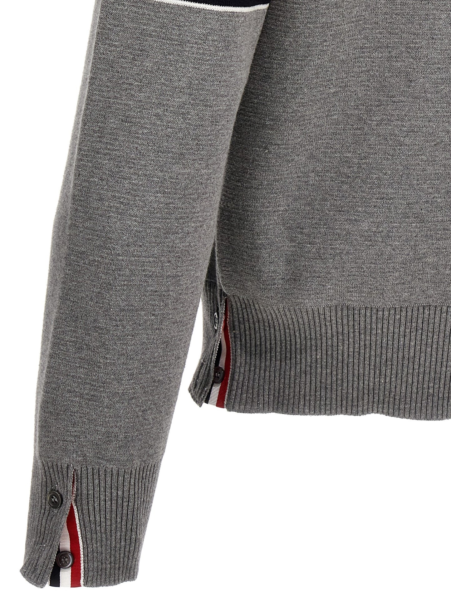 Thom Browne Gray Cotton Cardigan