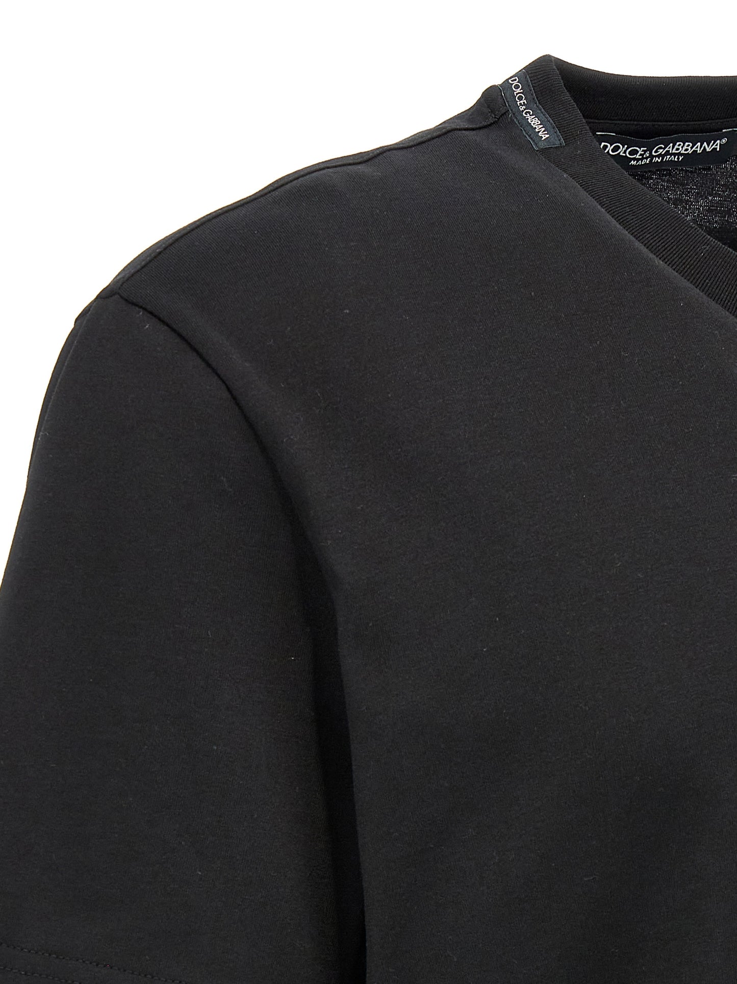 Dolce & Gabbana Black Cotton T-Shirt