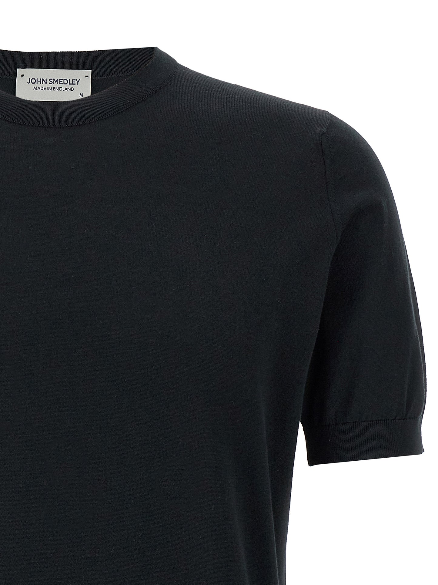 JOHN SMEDLEY Black Cotton T-Shirt
