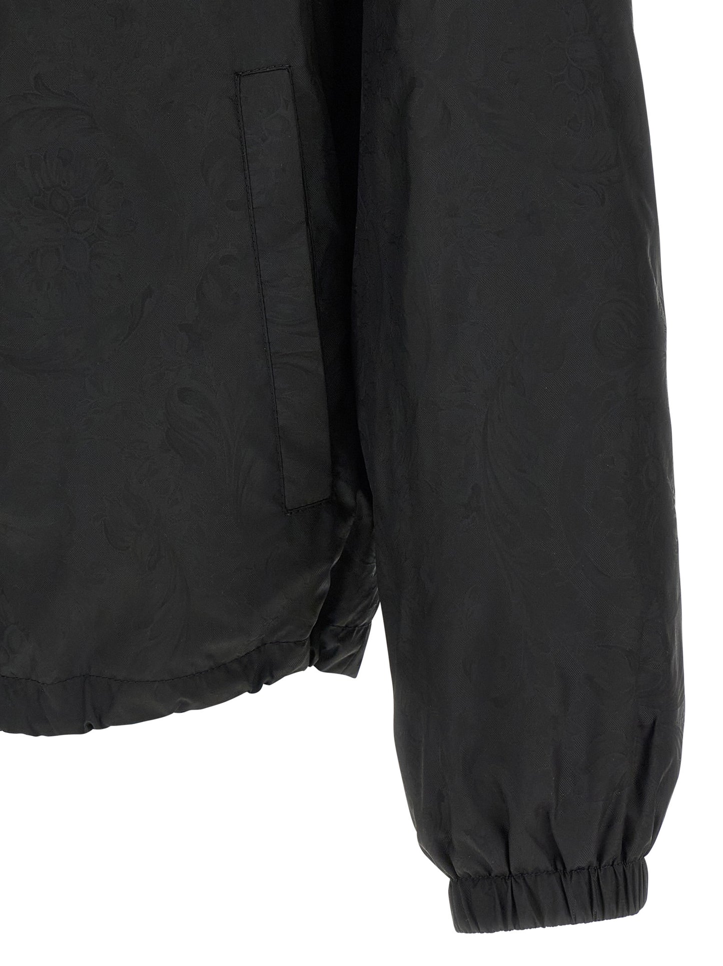 Versace Black Nylon Shell Jacket