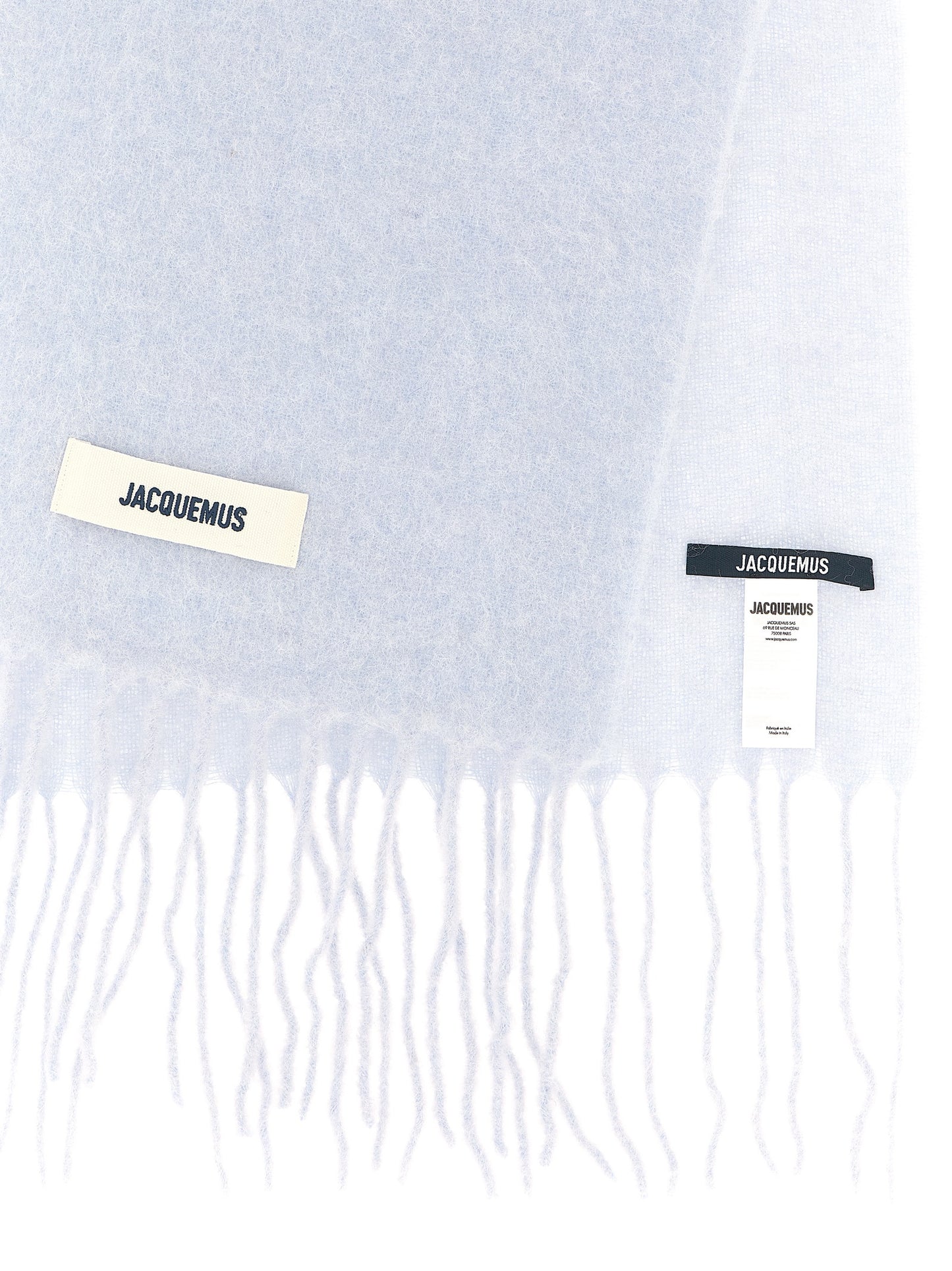 Jacquemus Blauwe Alpacaleren Sjaal