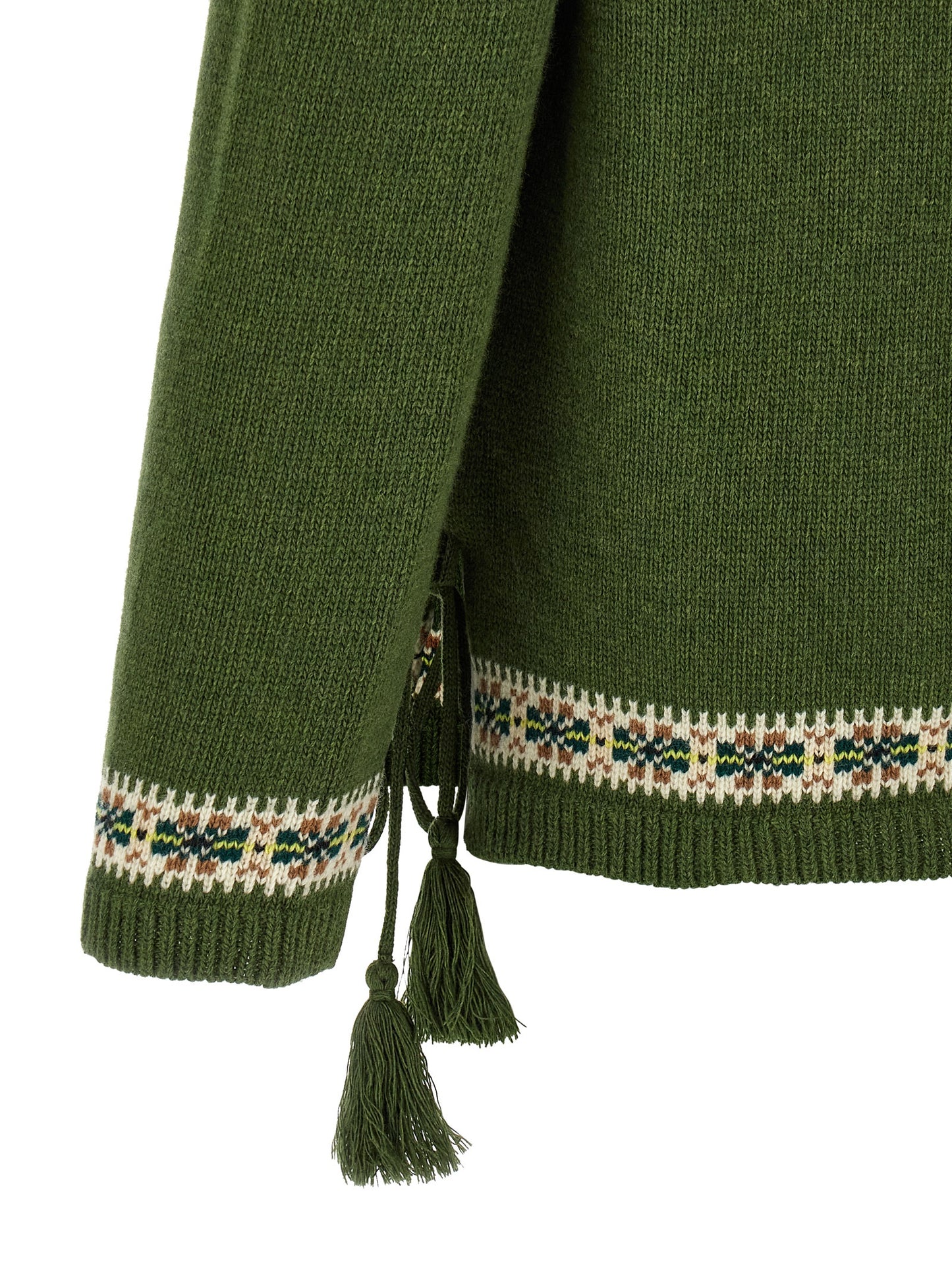 BODE Bicolor Virgin Wool Cardigan