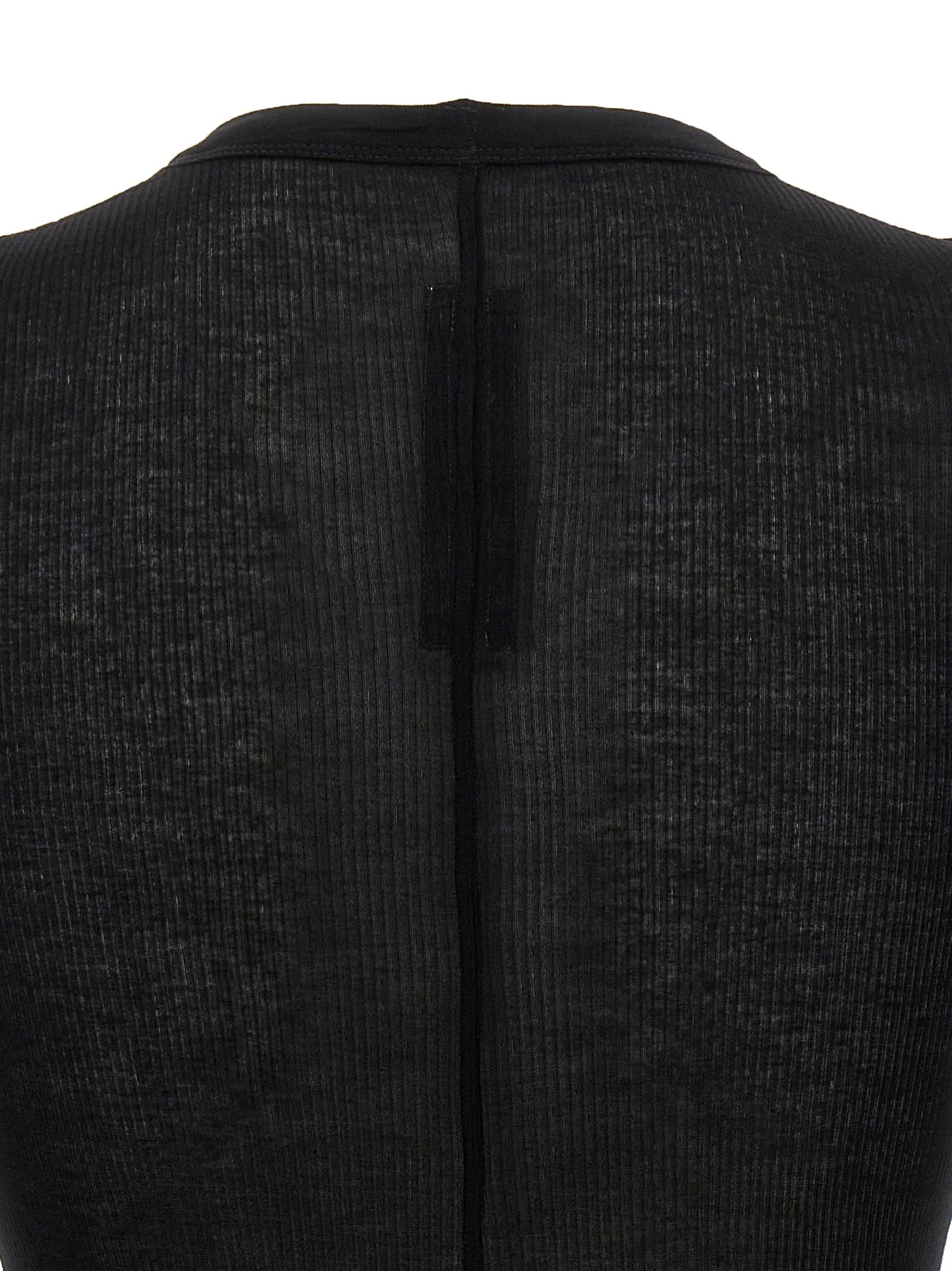 Rick Owens Black Viscose T-Shirt