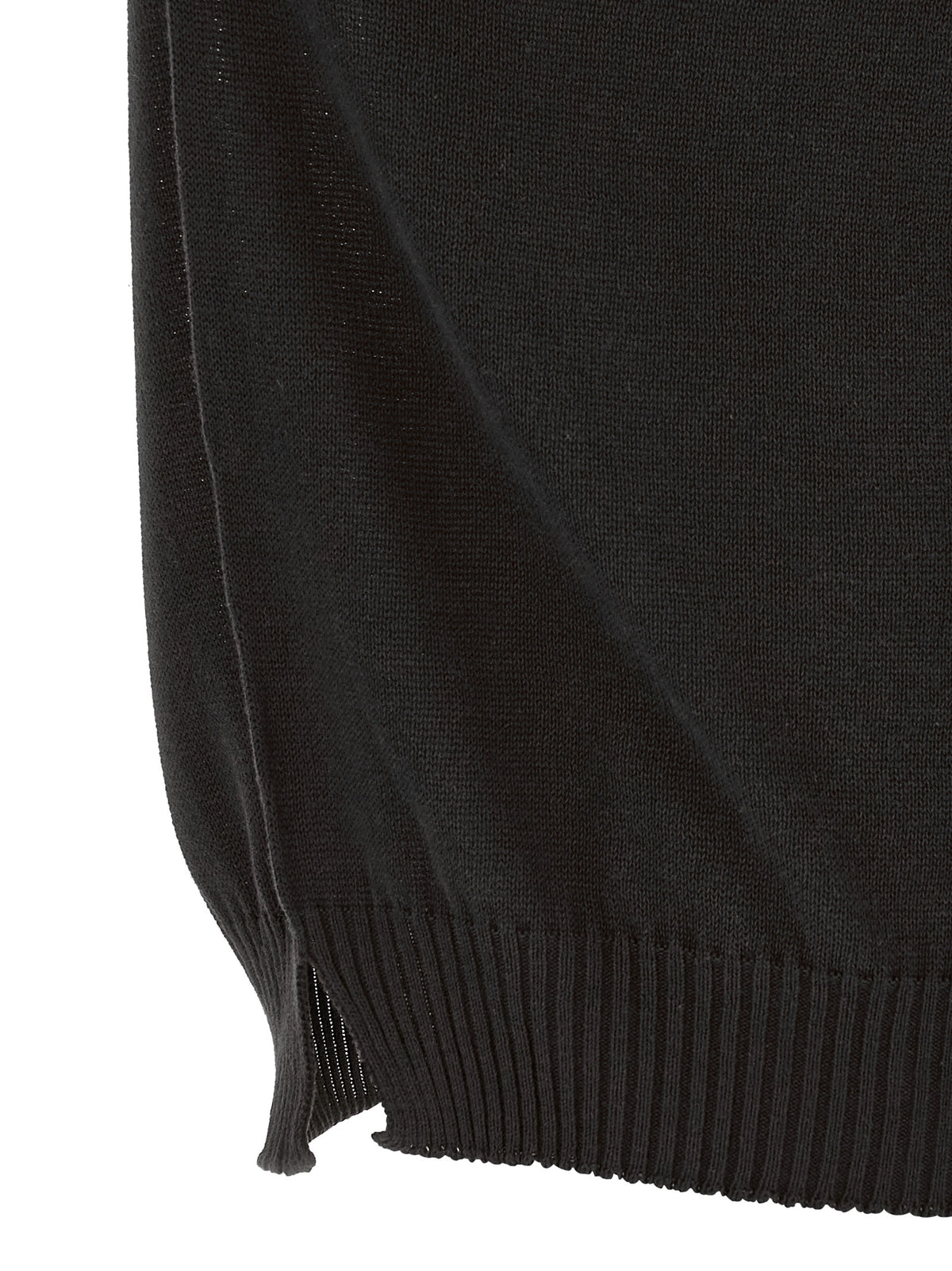MA'RY'YA Black Cotton Cardigan