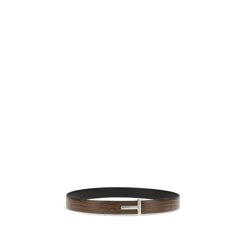Tom Ford Braun Kalbsleder Bos Taurus Gürtel