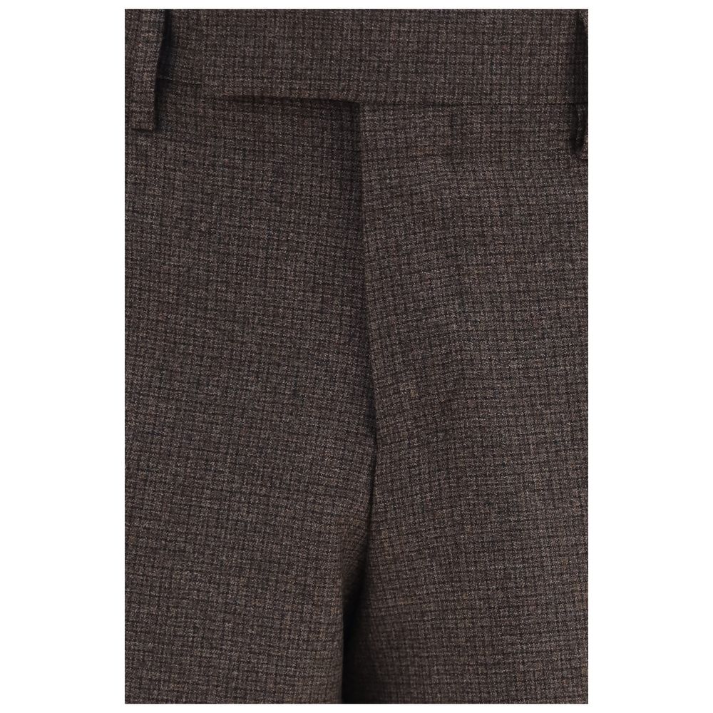 Pantaloni in Viscosa Marrone Lardini