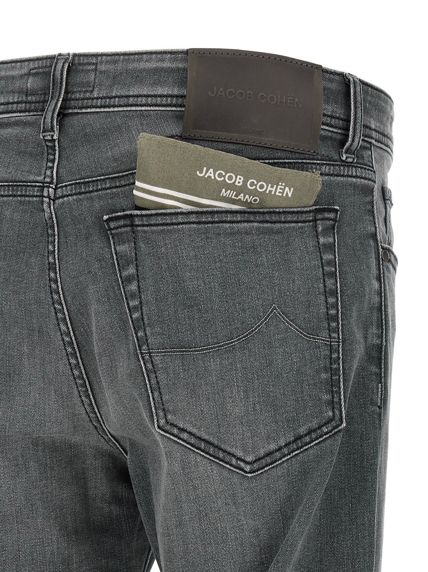 Jacob Cohen Gray Cotton Slim Fit Jeans