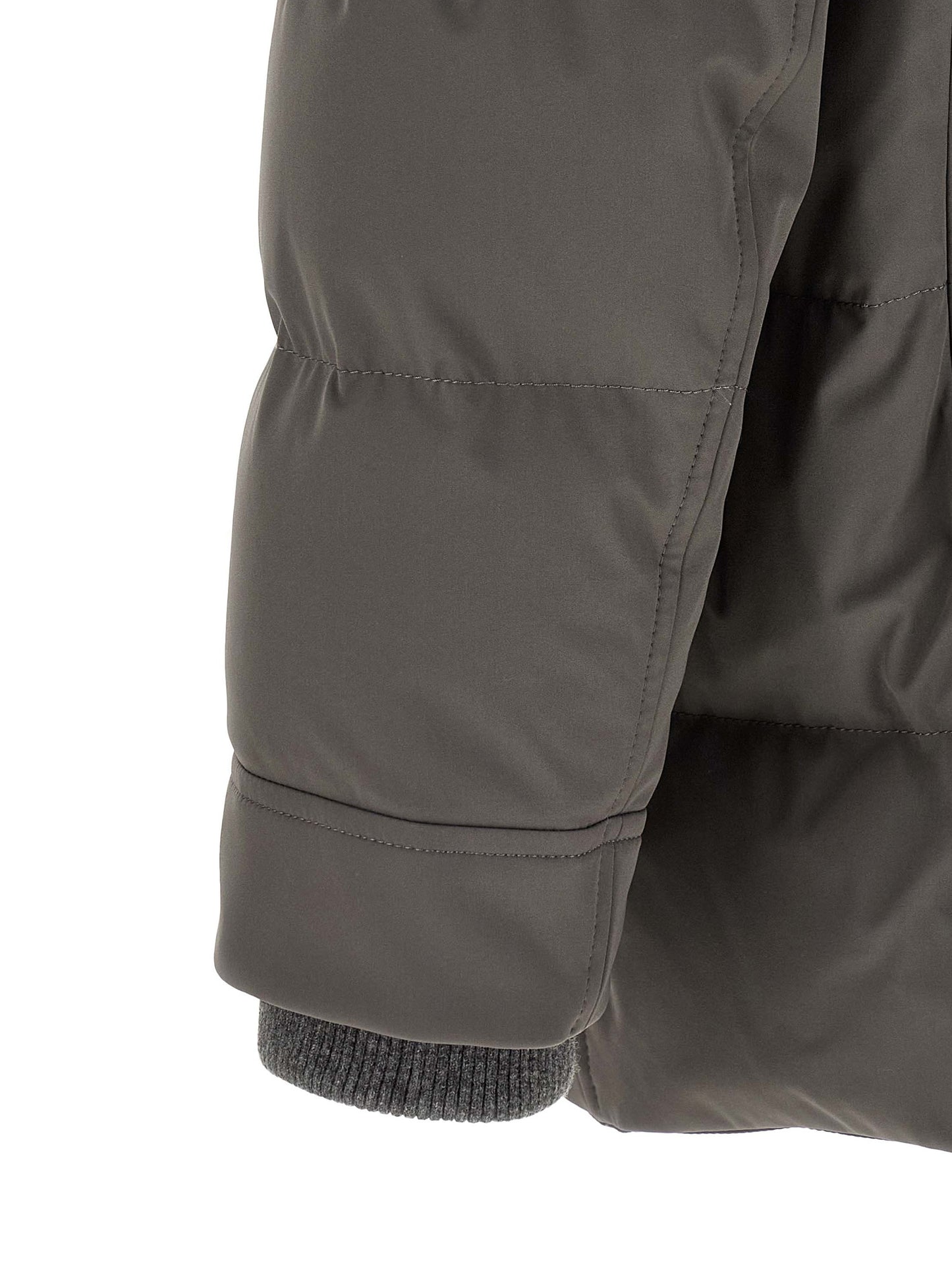 Brunello Cucinelli Gray Polyamide Parka